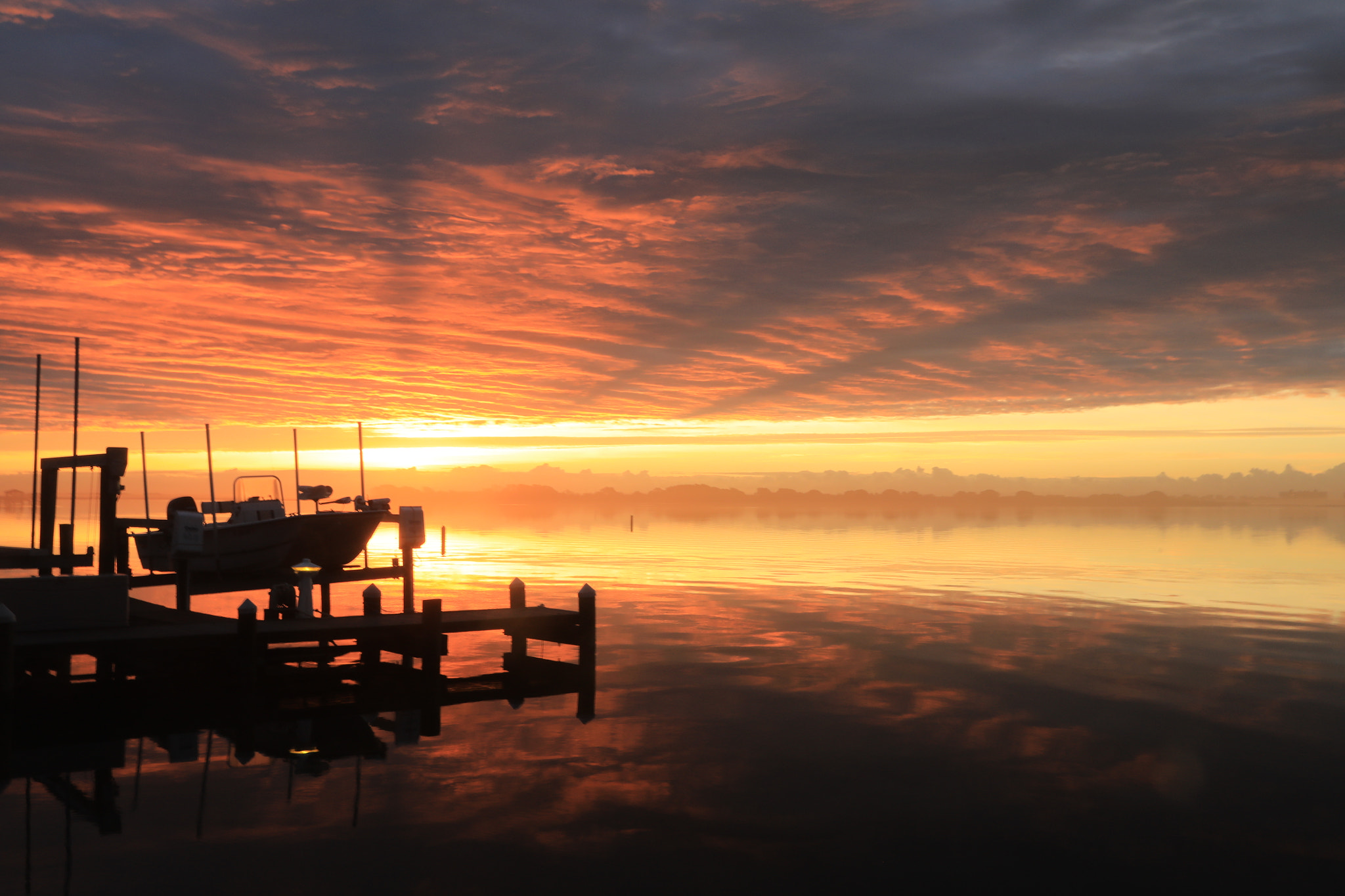 Canon EF 28-135mm F3.5-5.6 IS USM sample photo. Sunrise, chadwick bay, sneads ferry, nc photography