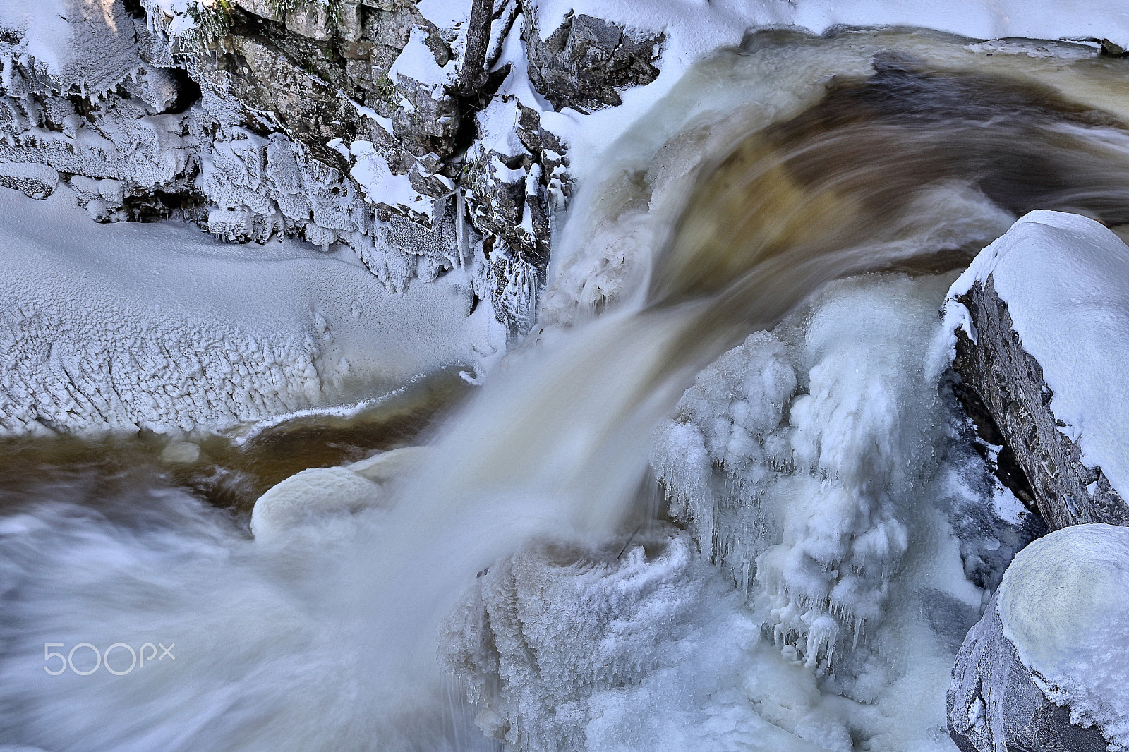 Canon EF 24-105mm F3.5-5.6 IS STM sample photo. Ettinger falls in winter photography