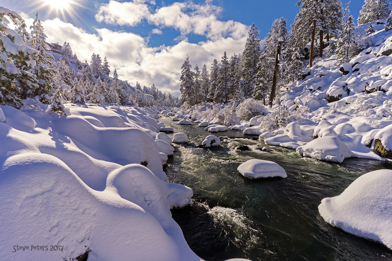 Sony a7 II + ZEISS Batis 18mm F2.8 sample photo. Snowy deschutes river photography