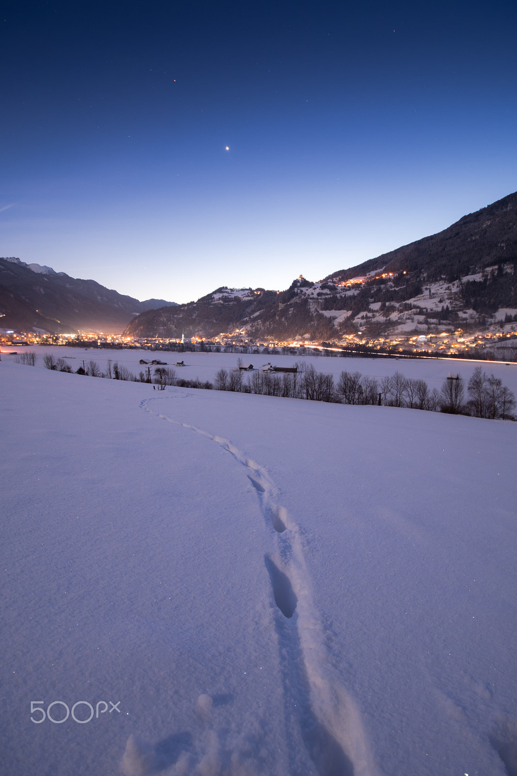 Nikon D500 sample photo. Spoors in the snow photography