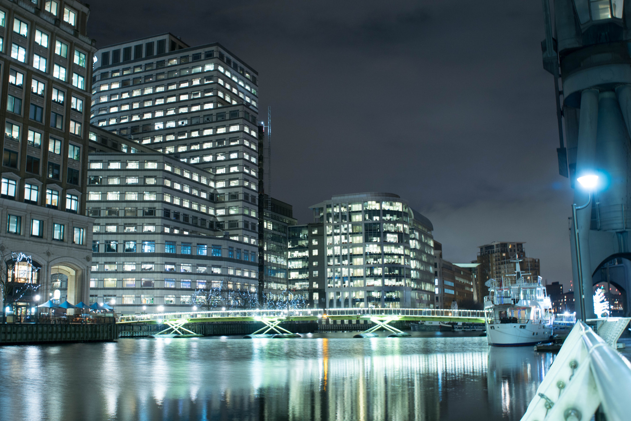 Sony ILCA-77M2 sample photo. Docklands at night photography