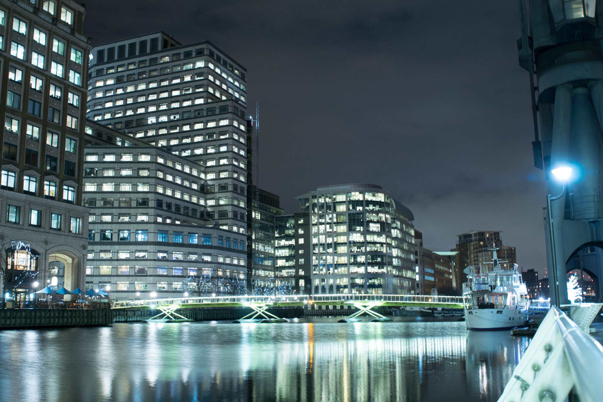 Sony ILCA-77M2 + Tamron SP 24-70mm F2.8 Di VC USD sample photo. Docklands at night photography