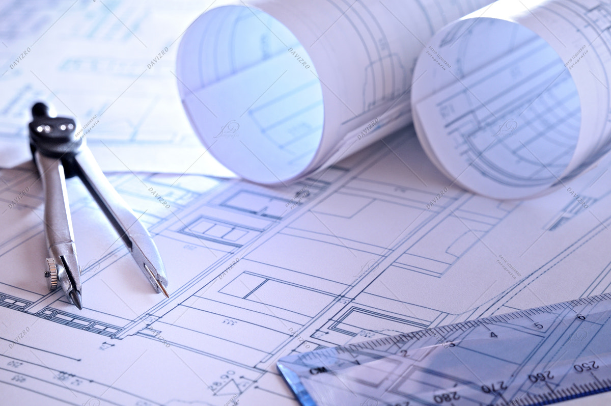 Tamron SP 24-70mm F2.8 Di VC USD sample photo. Architectural plans of a dwelling close up photography