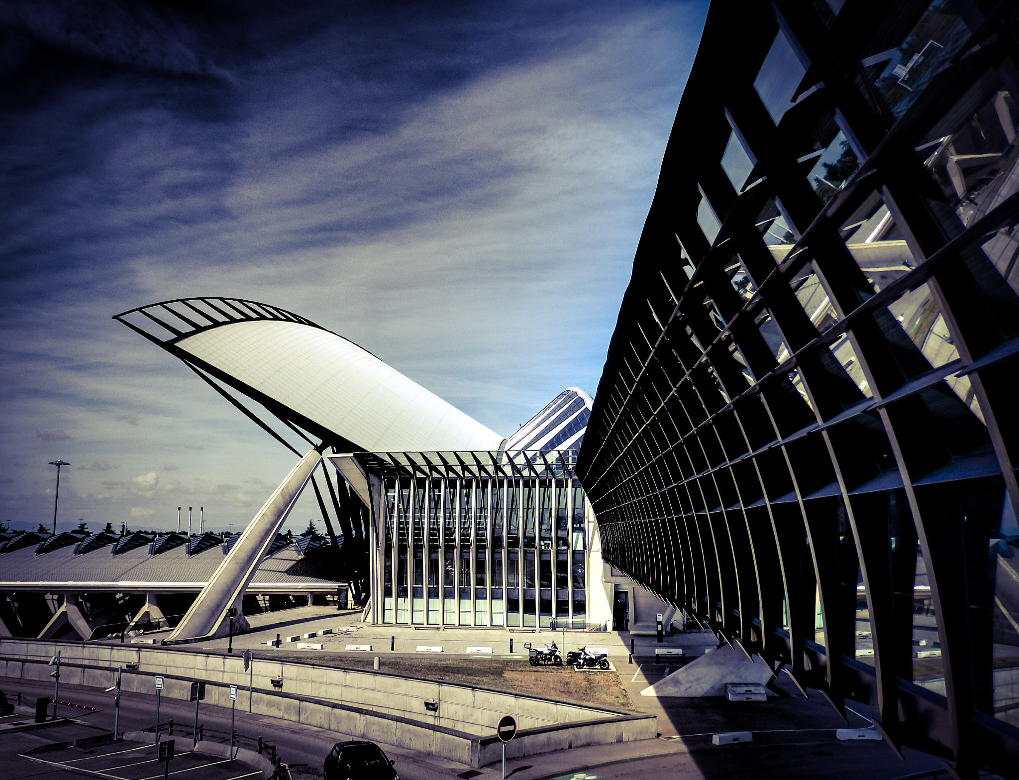 Olympus SZ-31MR sample photo. Tgv station saint exupéry, lyon photography