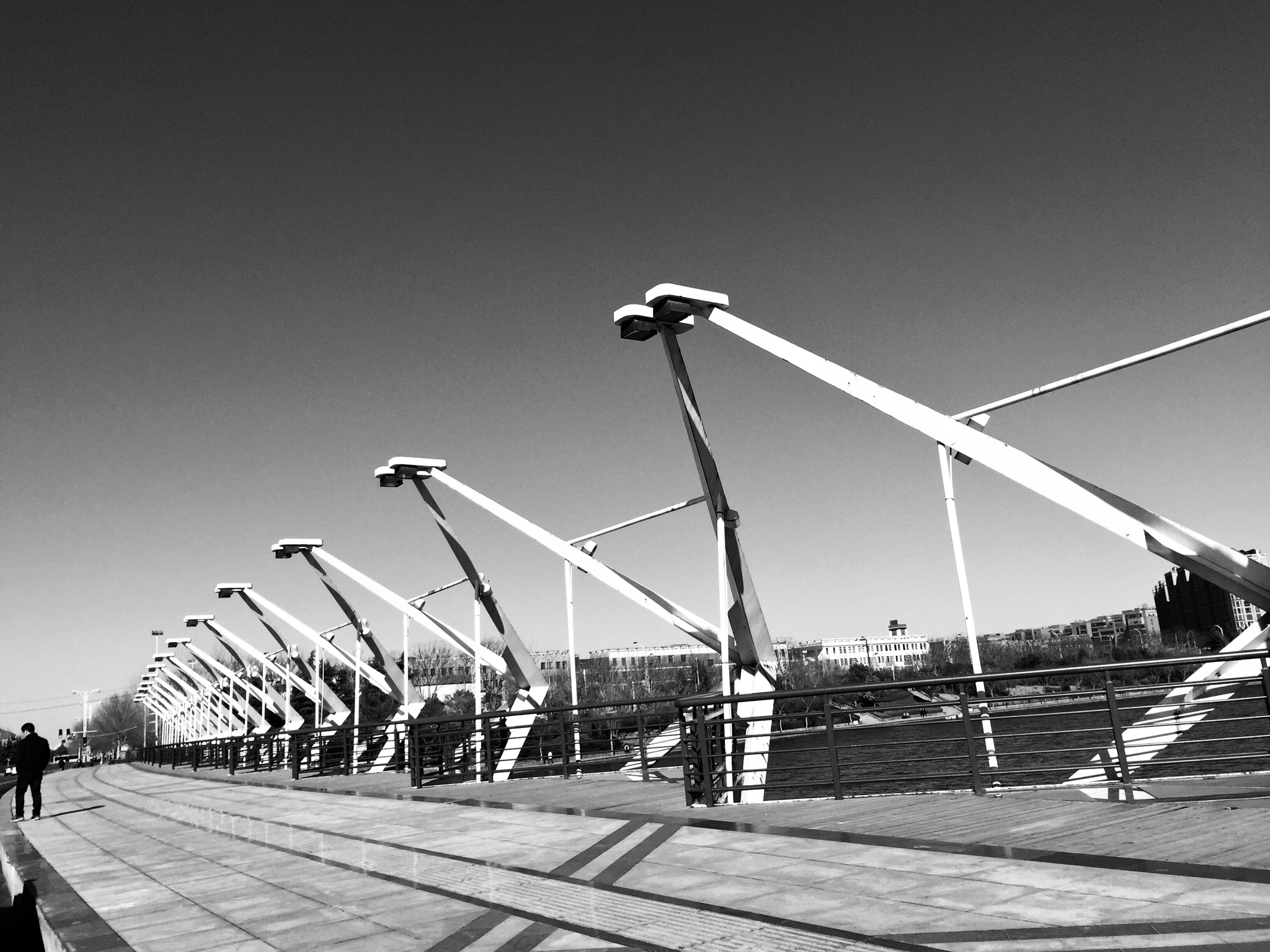 Hipstamatic 322 sample photo. Man on the bridge#2 photography