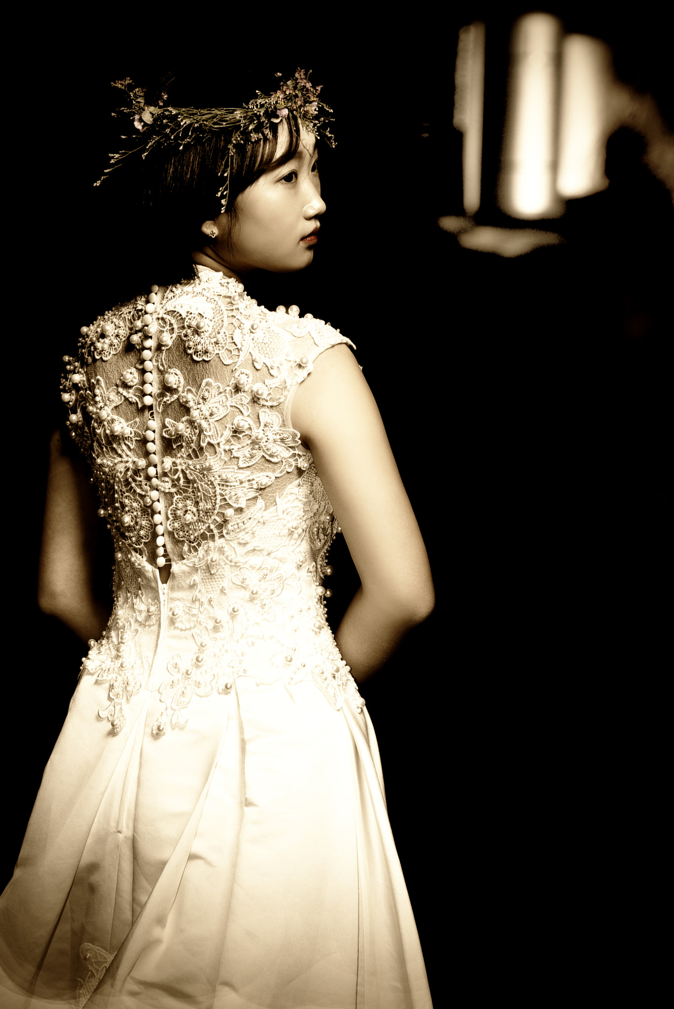 Nikon D810 + Sigma 85mm F1.4 EX DG HSM sample photo. Sad bride photography