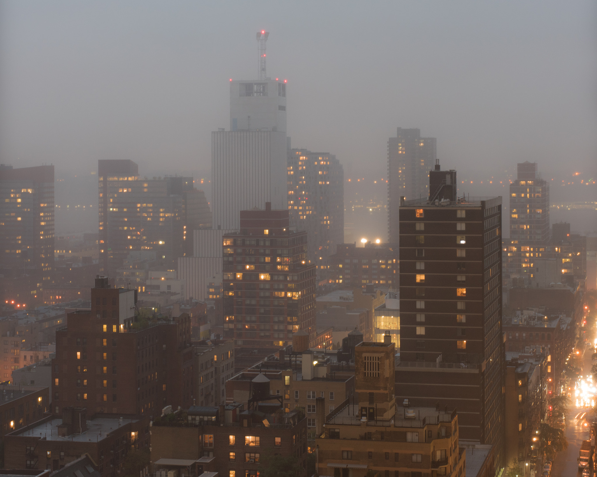 ZEISS Planar T* 50mm F1.4 sample photo. Night view of hell's kitchen photography