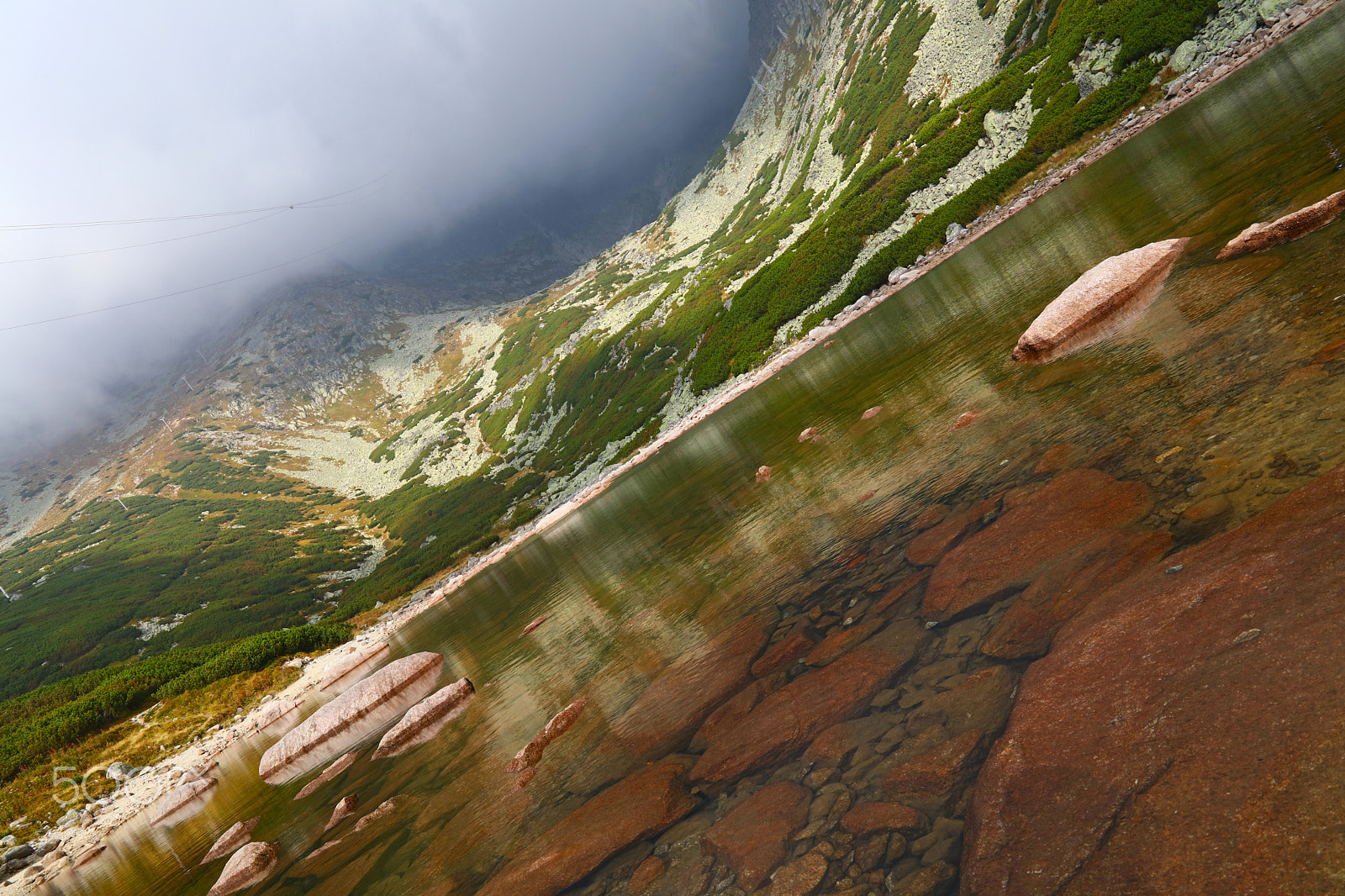 Canon EOS 5DS sample photo. Weird angle of skalnate pleso lake, tatra mountain photography