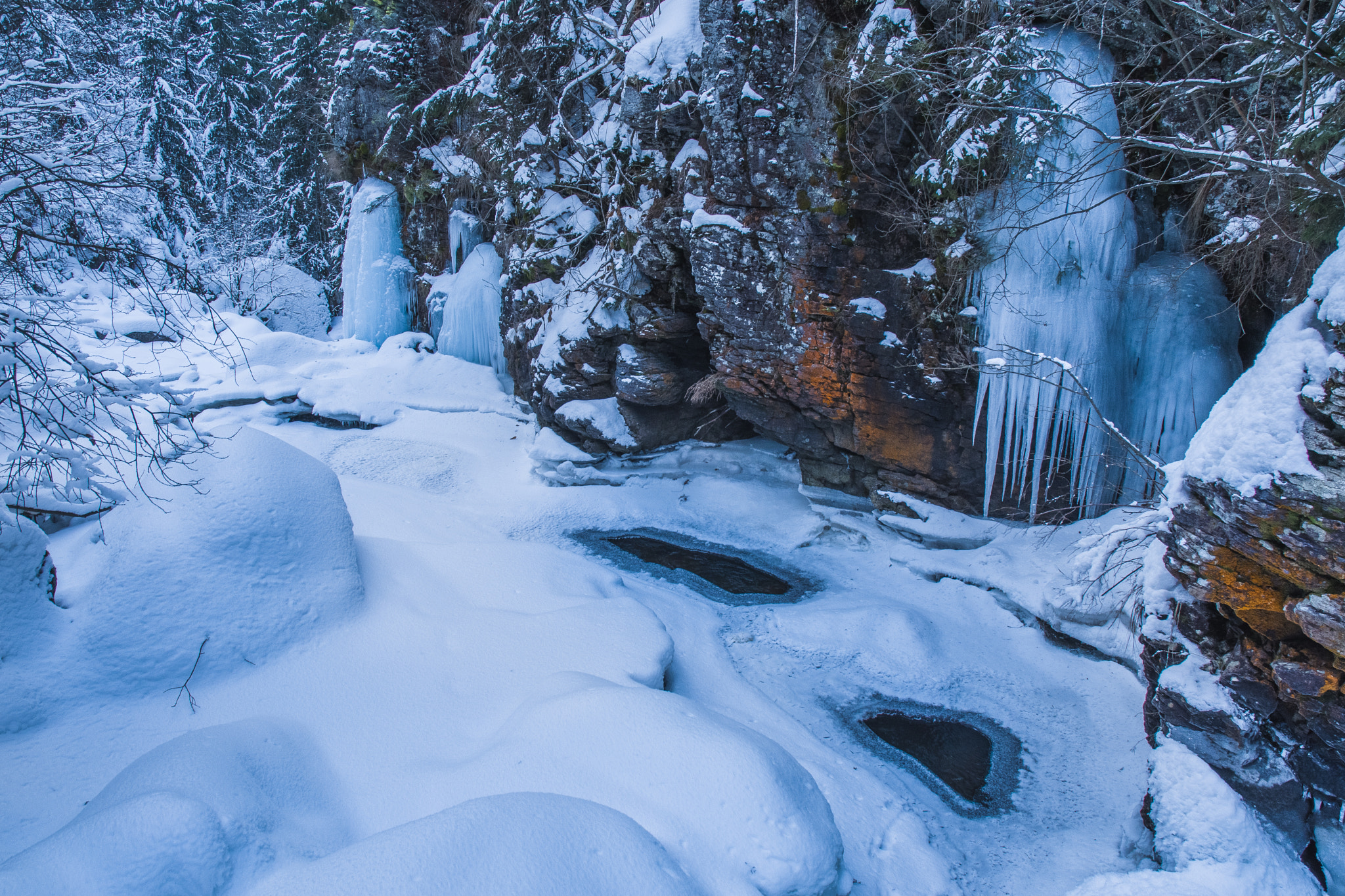 Nikon D500 sample photo. Winter gorge photography