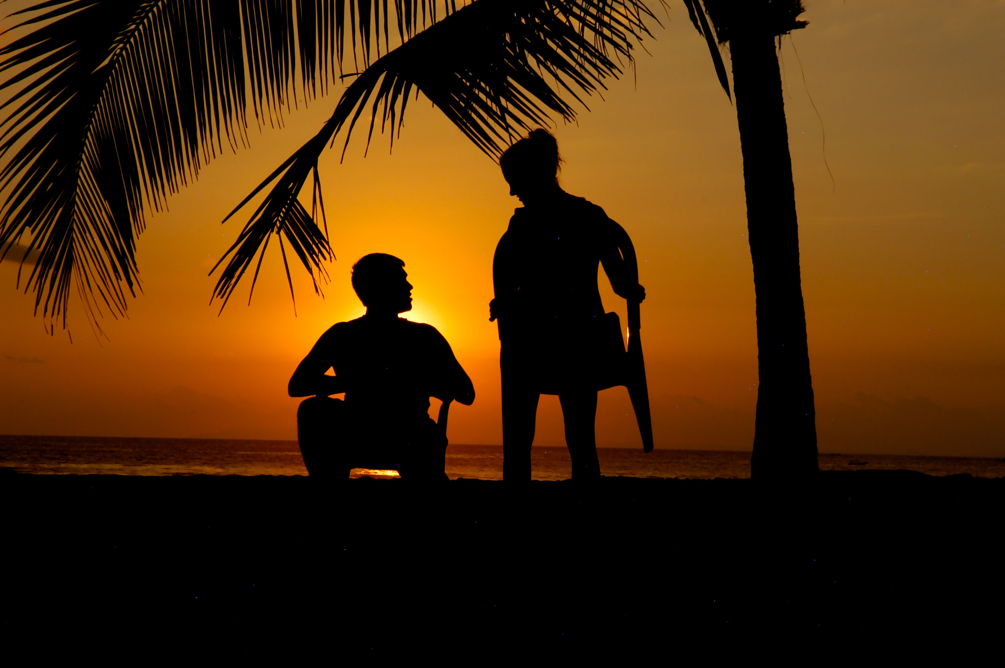 Nikon D100 sample photo. Sunset couple photography