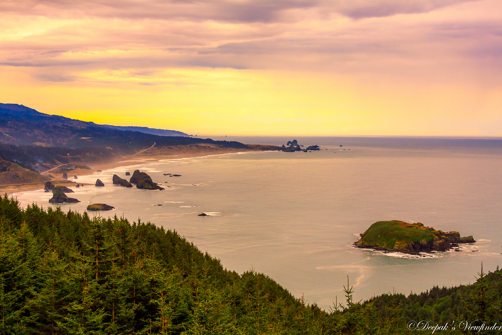 Canon EF 28-135mm F3.5-5.6 IS USM sample photo. Oregon coast sunset photography