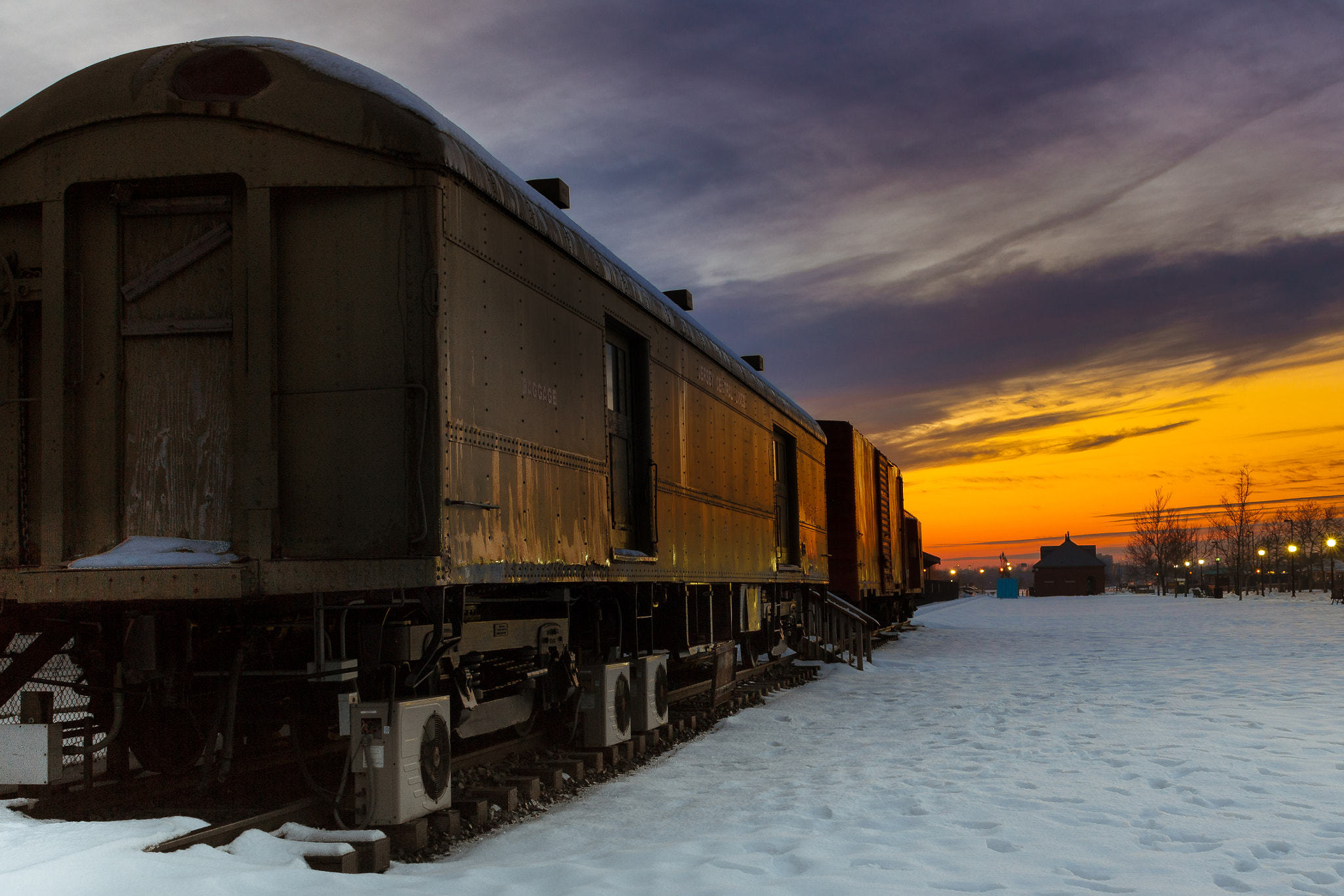 Canon EOS 60D + Sigma 24-70mm F2.8 EX DG Macro sample photo. Sunset train photography