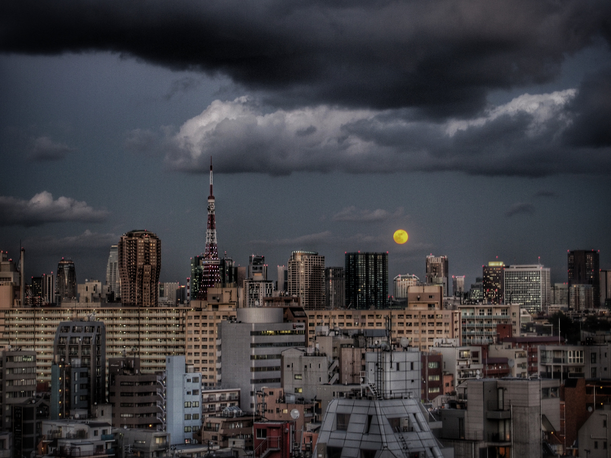 Olympus PEN E-P3 sample photo. Full moon rising photography