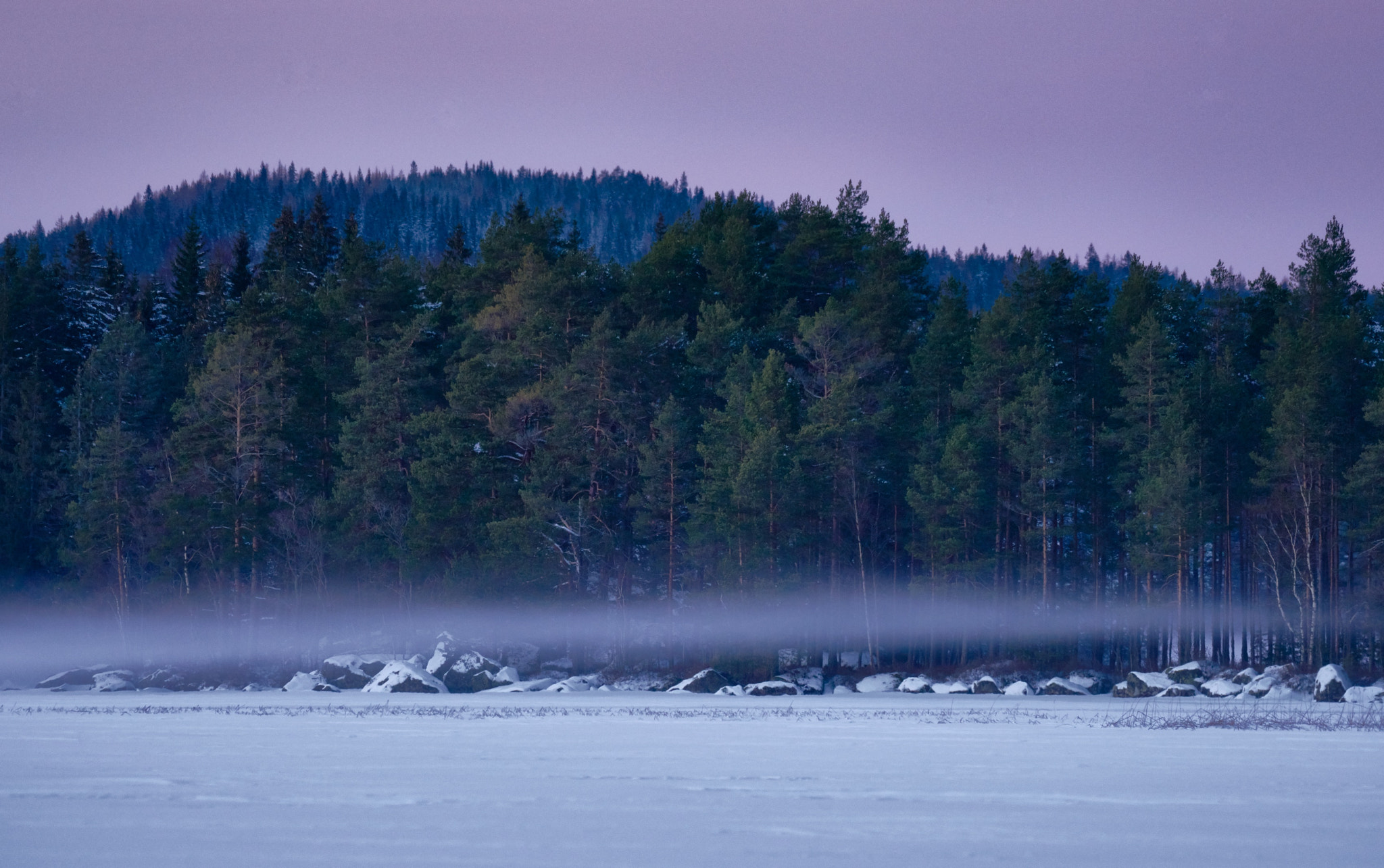 Nikon AF-S Nikkor 200-500mm F5.6E ED VR sample photo. Sunset at lake bredreven värmland sweden photography