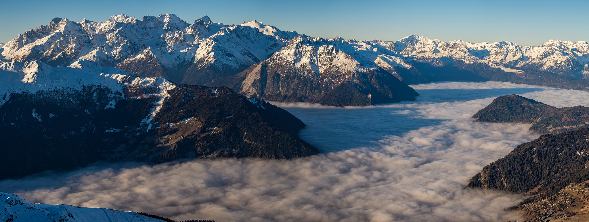 Nikon D610 sample photo. Mont blanc inversion panorama photography
