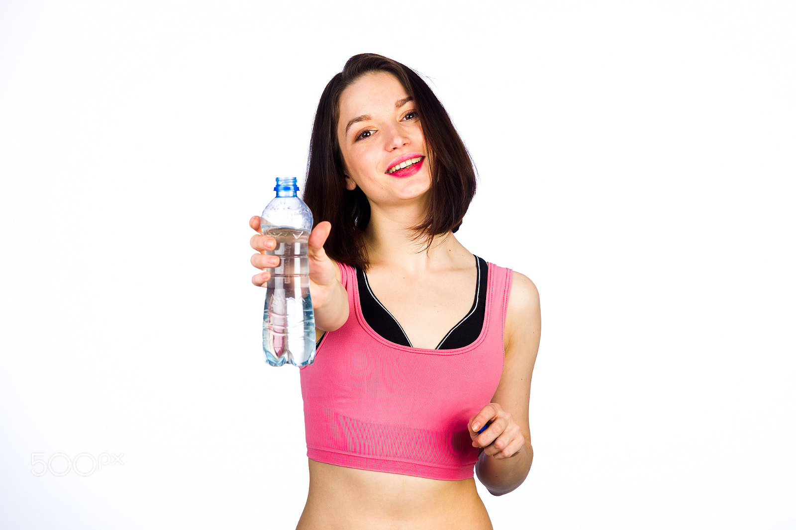 Canon EOS-1D Mark IV + Canon EF 100mm F2.8L Macro IS USM sample photo. Young woman in sportswear with a bottle of drinking water photography
