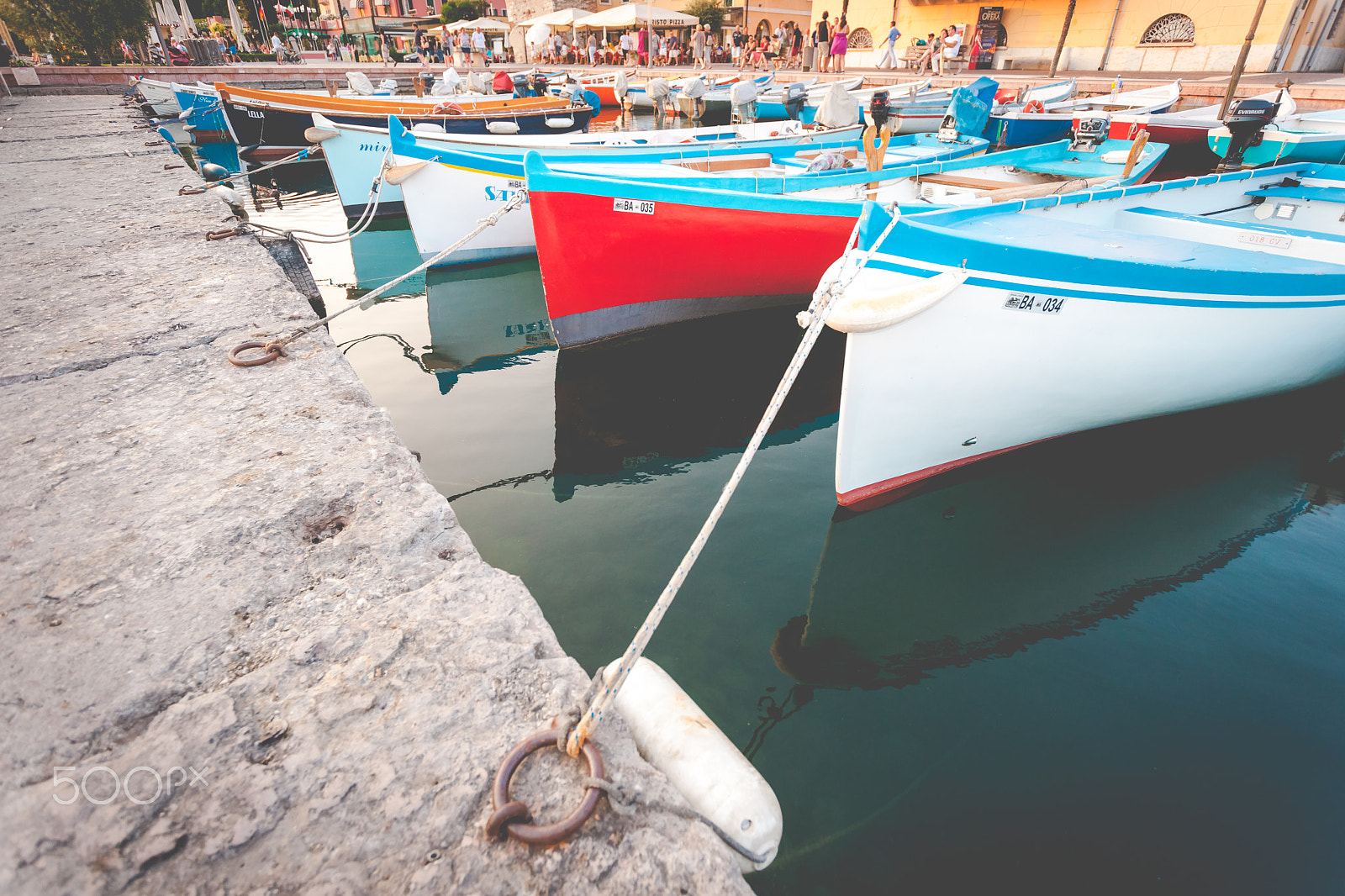 Sony Alpha DSLR-A900 sample photo. Fishing boats in small port at mediterranean photography