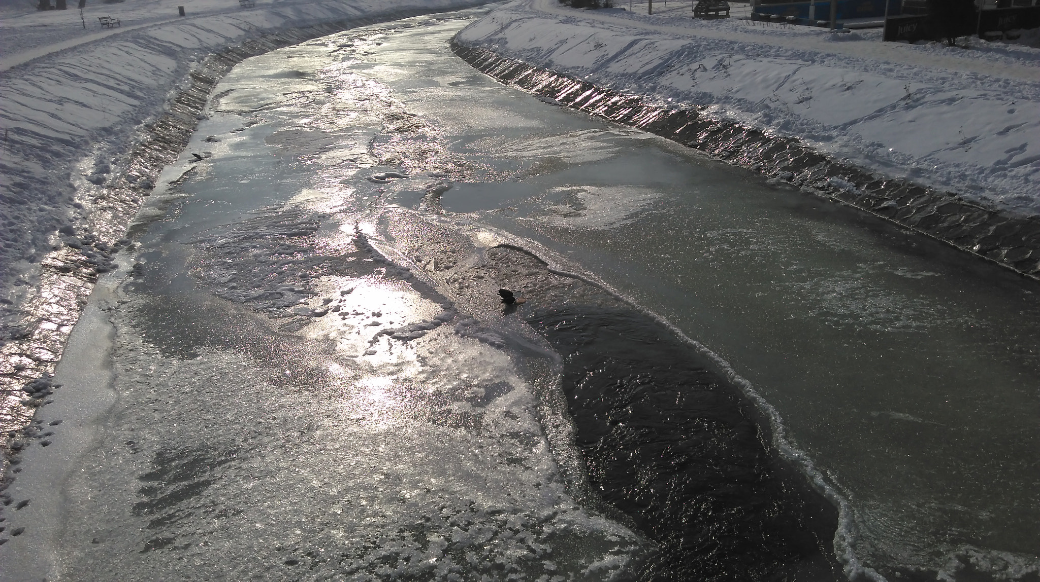 HTC DESIRE 626 sample photo. Frozen river photography