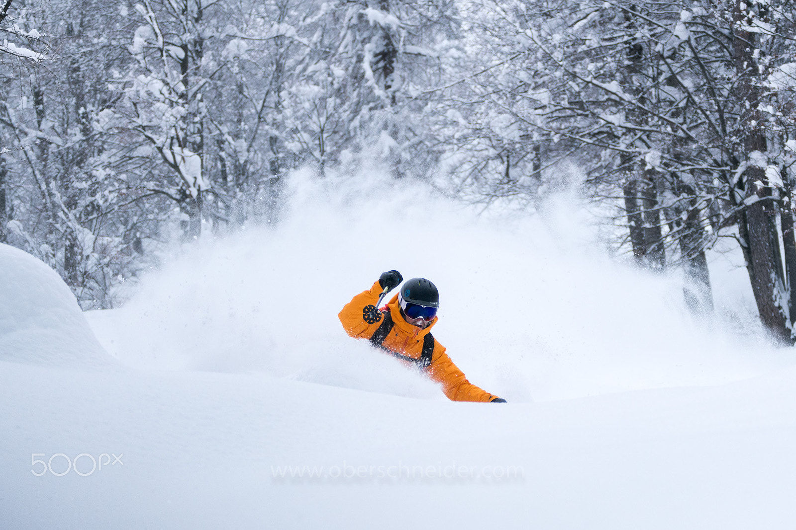 Sony 70-300mm F4.5-5.6 G SSM II sample photo. Backcountry powder skiing photography