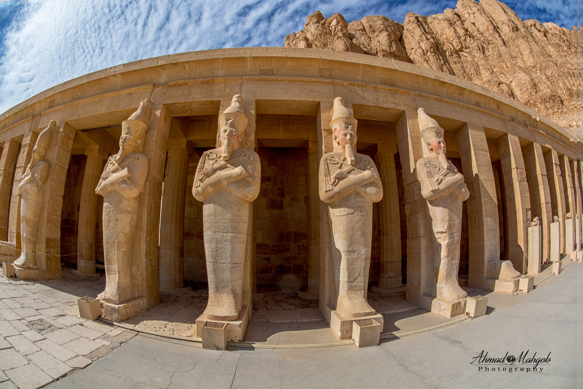 Nikon D7100 + Nikon AF DX Fisheye-Nikkor 10.5mm F2.8G ED sample photo. Mortuary temple of hatshepsut photography