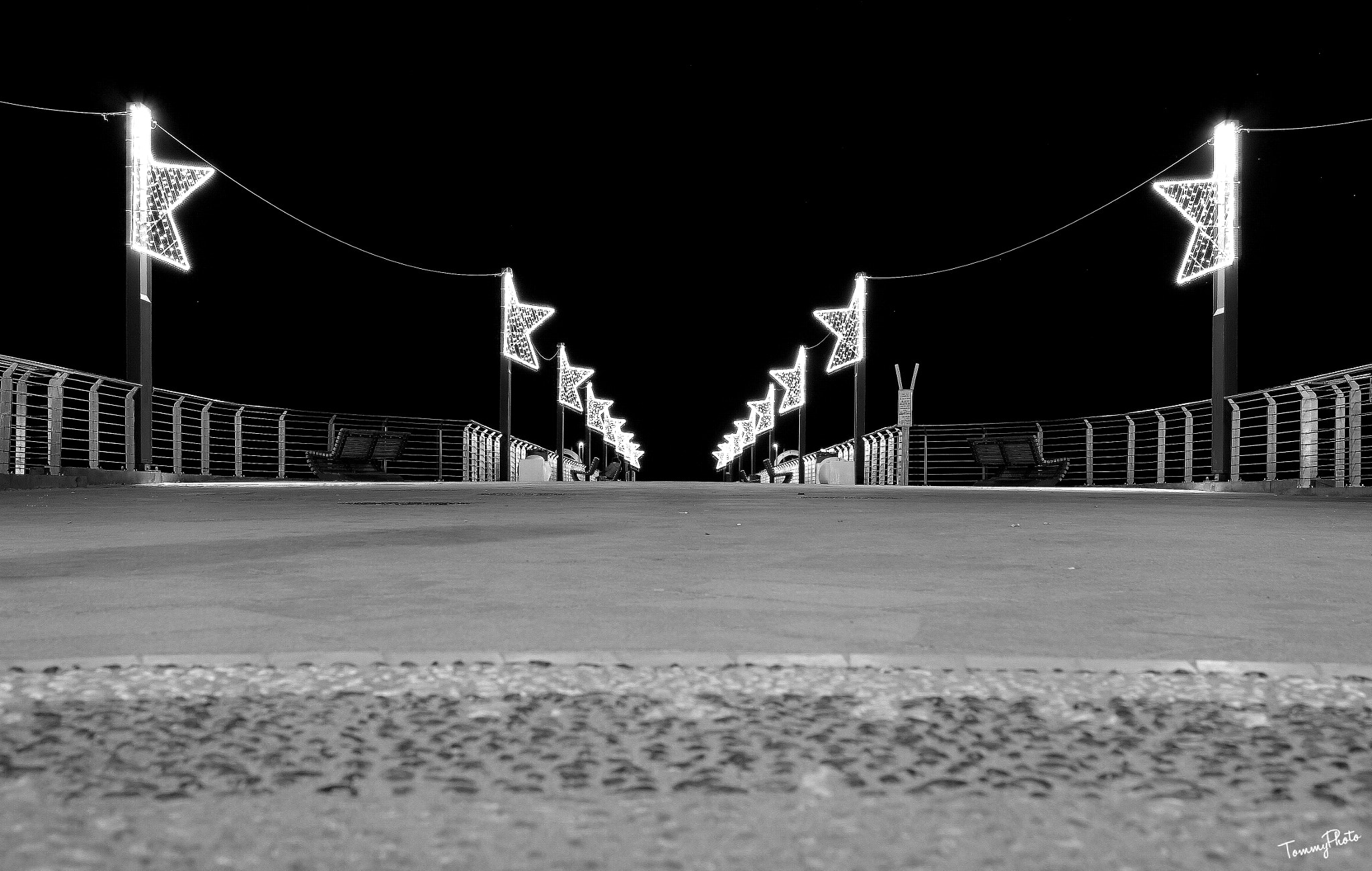 Sony SLT-A35 sample photo. Il pontile, di notte. (the pier, at night) photography