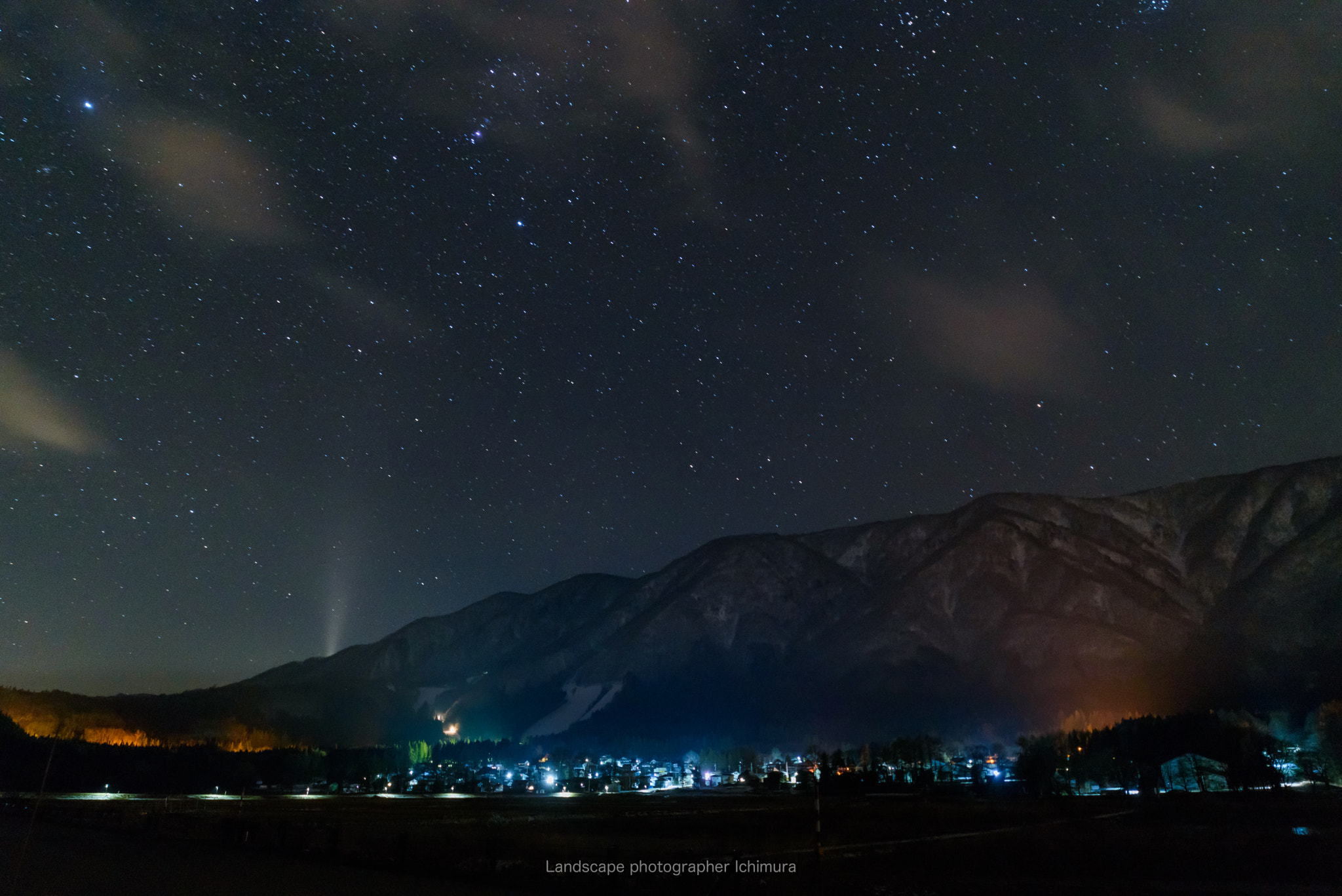 Sigma 12-24mm F4.5-5.6 II DG HSM sample photo. Night view of hakuba village photography