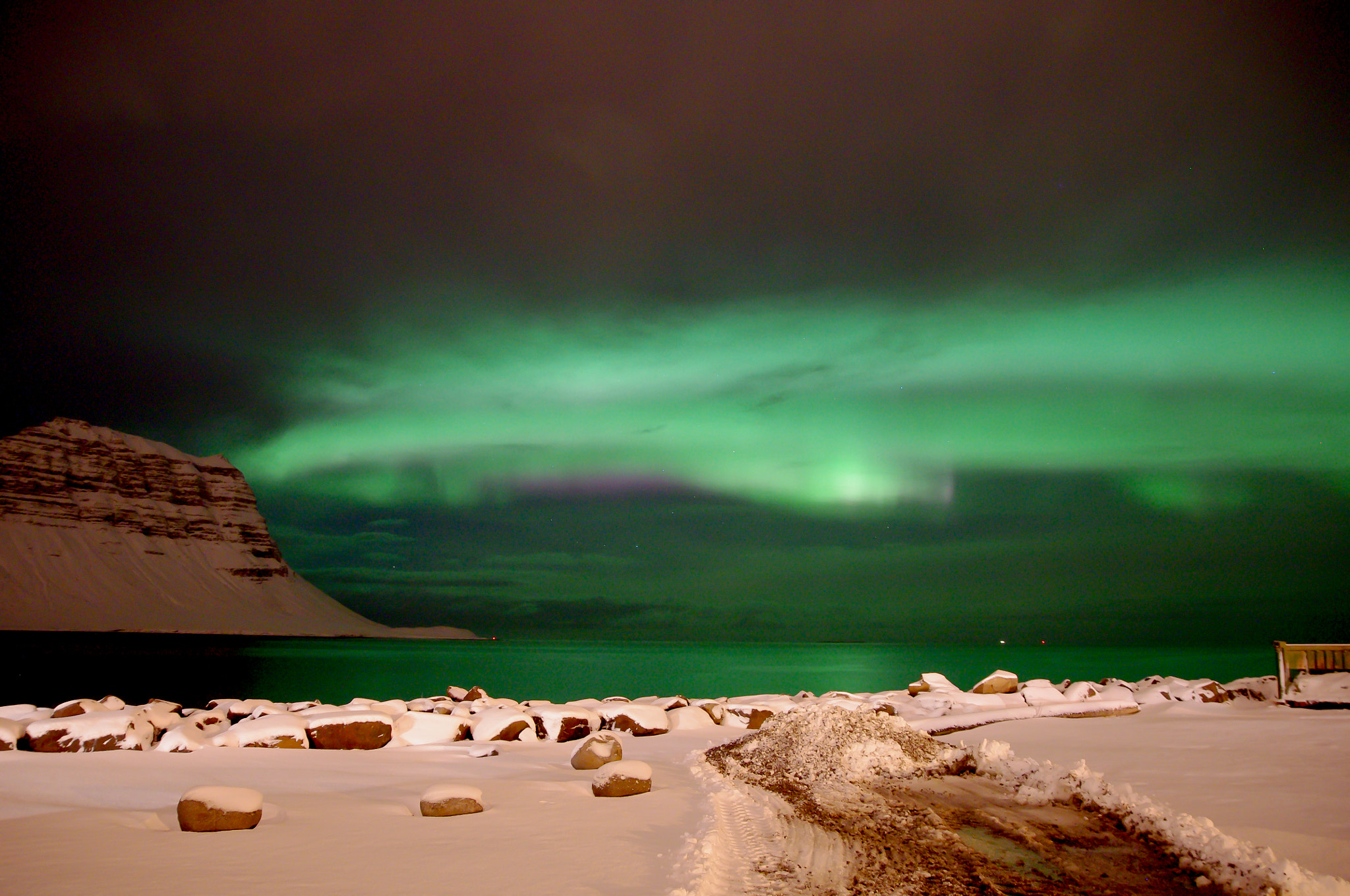 Pentax K-x + Sigma 17-70mm F2.8-4 DC Macro OS HSM sample photo. Northern lights, iceland photography