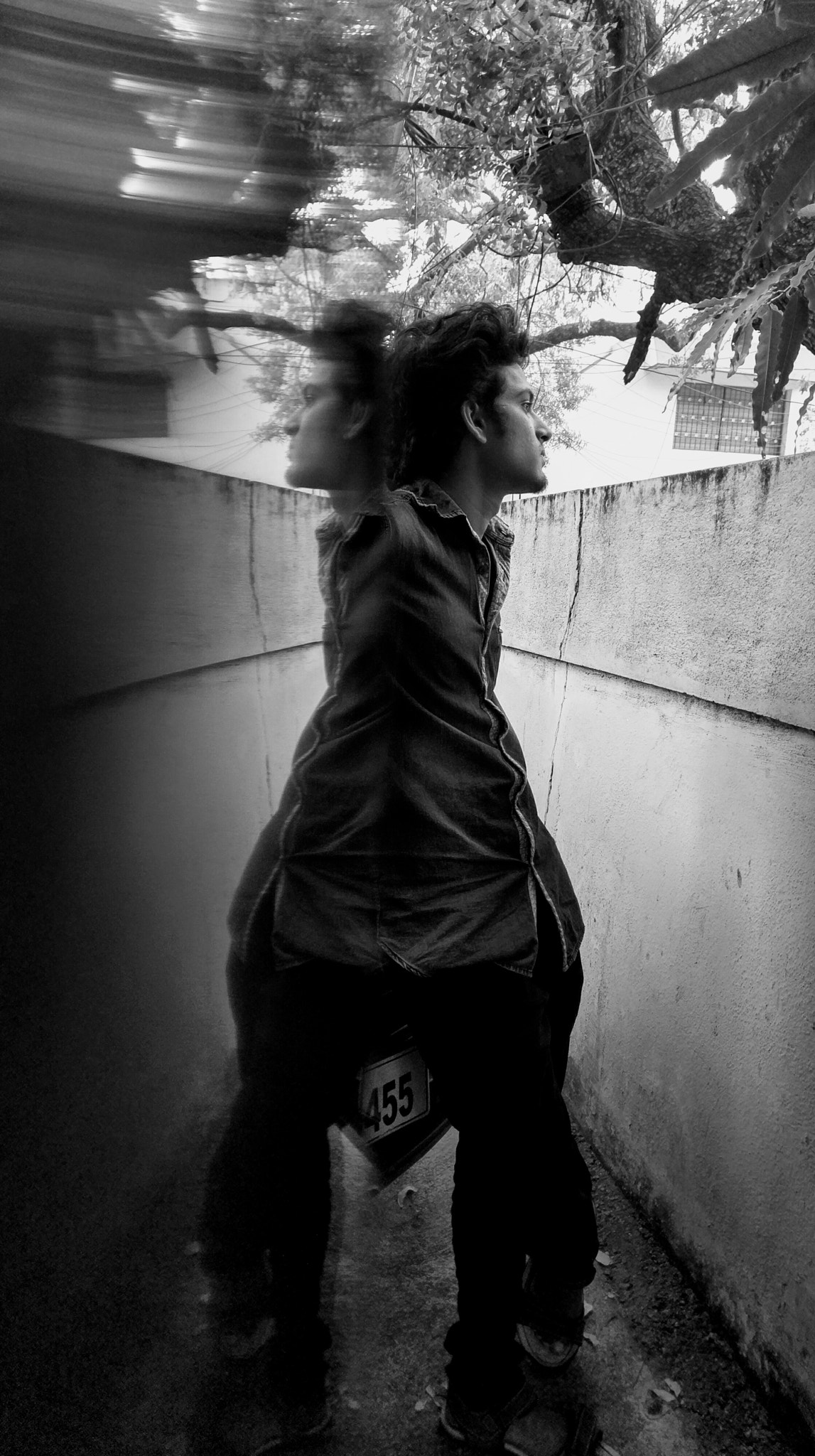 HTC M10 sample photo. Black and white reflection  photography
