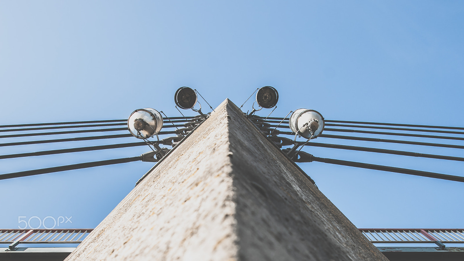 Sony Alpha DSLR-A900 sample photo. Architectural concrete bridge pillar of cable-stayed bridge photography