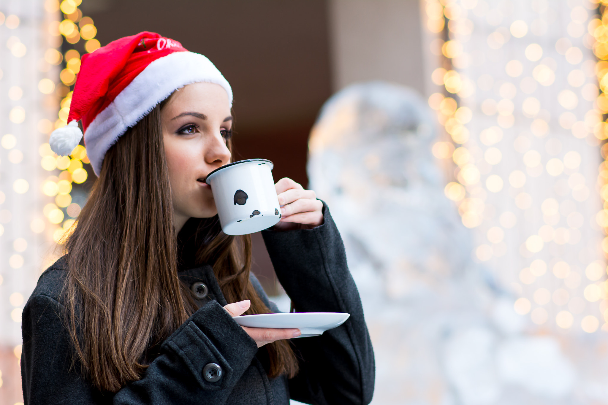 Nikon D5200 + Nikon AF-S Nikkor 85mm F1.8G sample photo. Frozen santa photography