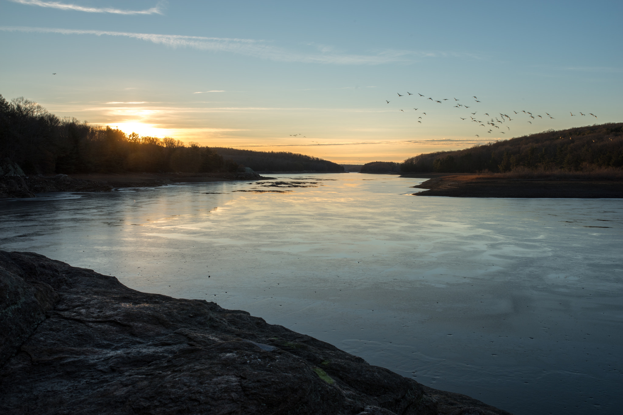 Pentax K-1 + Sigma 35mm F1.4 DG HSM Art sample photo. Sunrise on the saugatuck photography