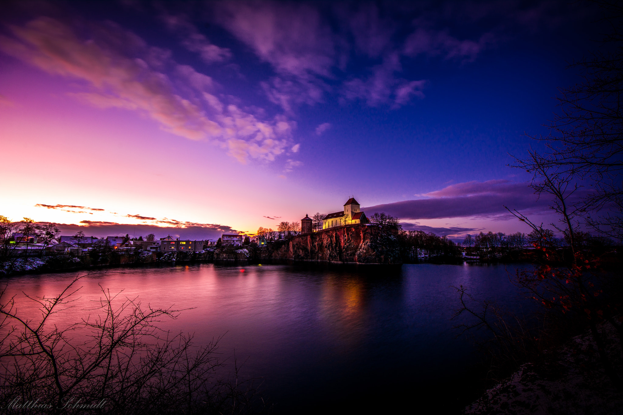 Sigma 8-16mm F4.5-5.6 DC HSM sample photo. Bergkirche beucha / beautiful sunset photography