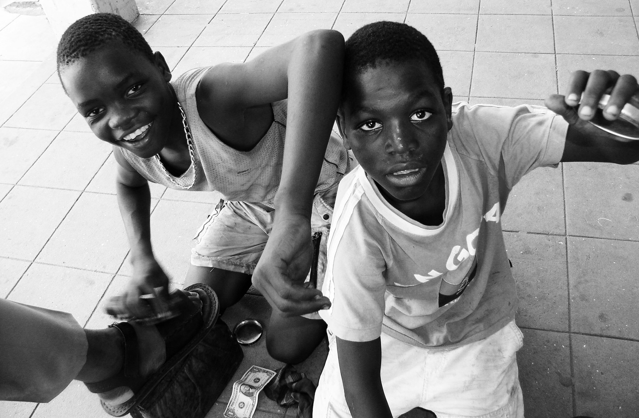 Olympus C4100Z,C4000Z sample photo. Glossy boys shoes ... angola 2006 photography