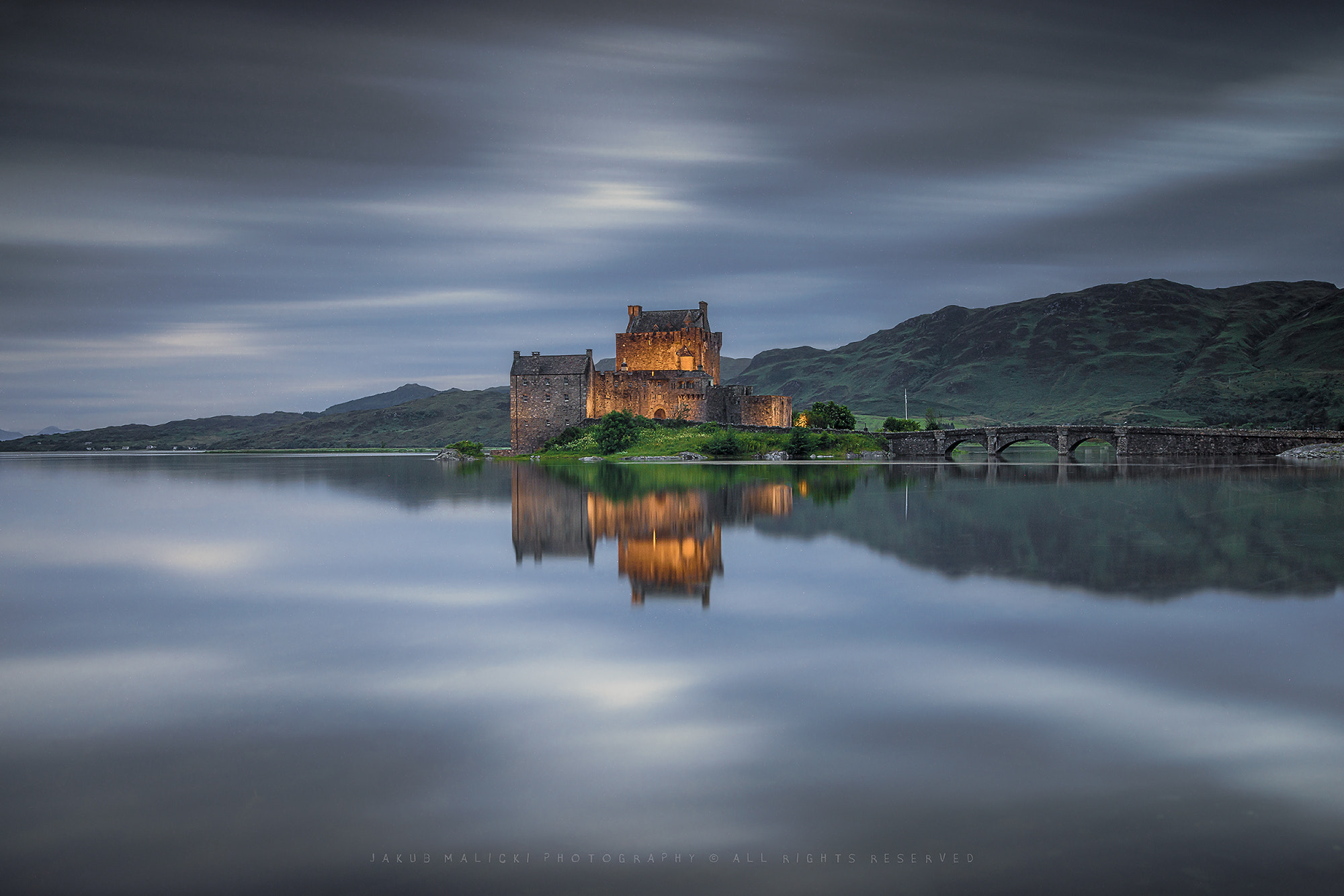 Nikon D800 sample photo. Lights of elian donan castle photography