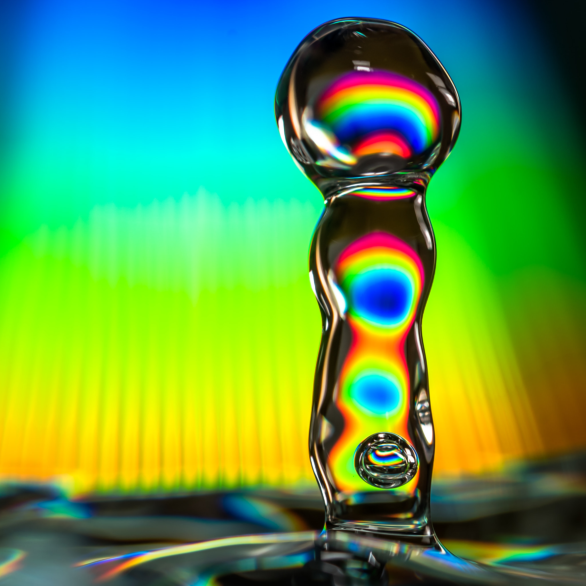 Nikon AF-S Micro-Nikkor 60mm F2.8G ED sample photo. Rainbow drop photography