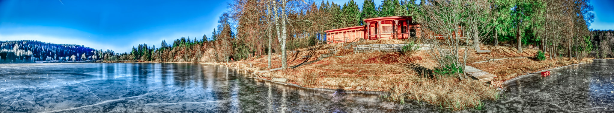 CASIO EX-ZR500 sample photo. Ice pano photography
