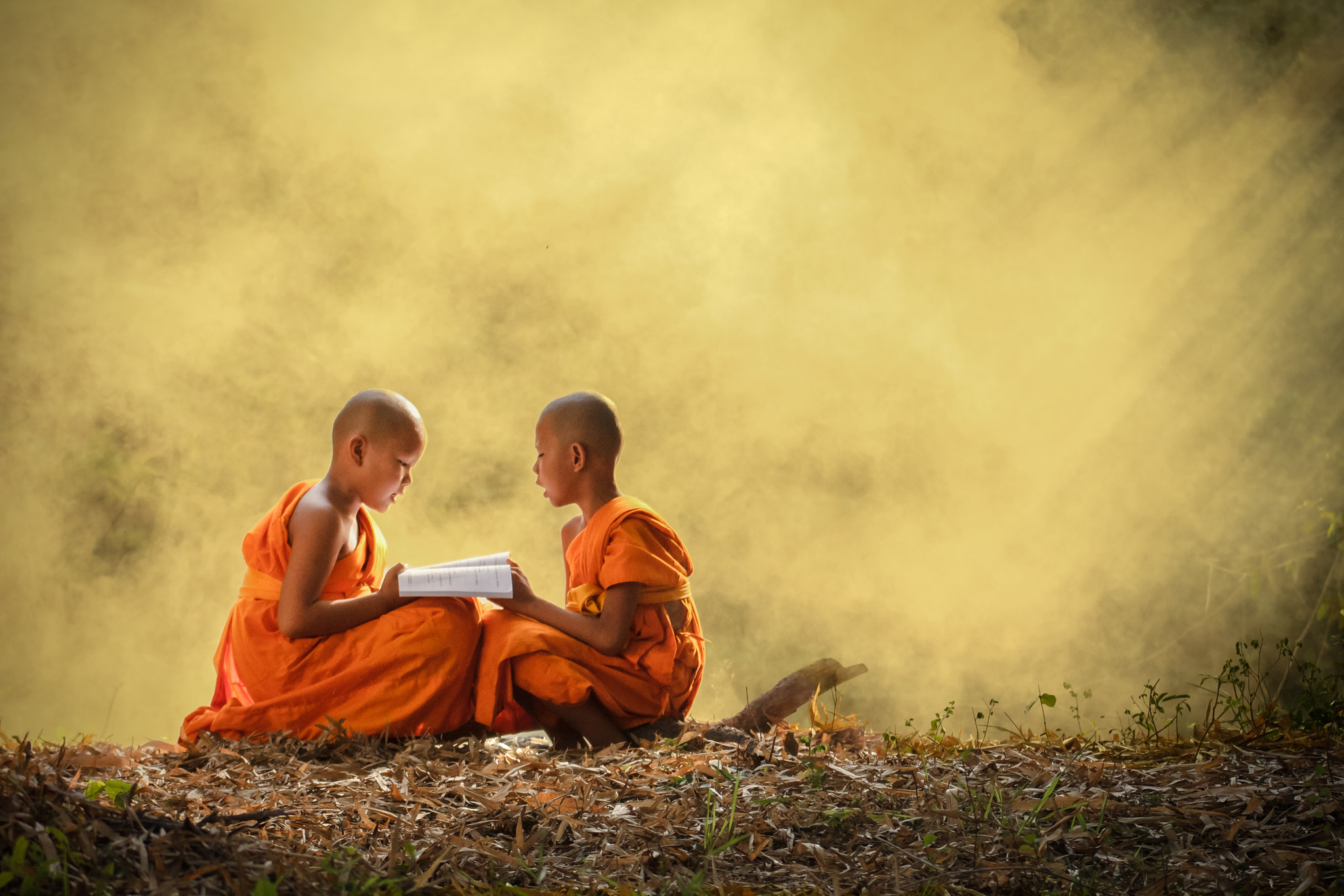 Canon EOS 60D sample photo. L e a r n i n g  of novice buddist monk photography