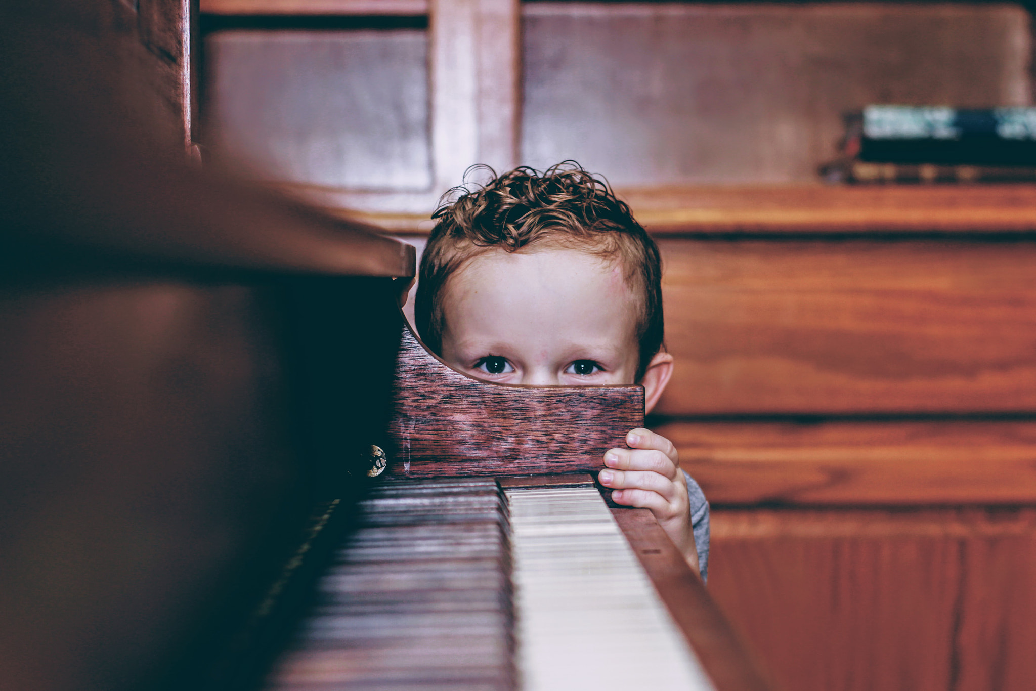 Canon 50mm sample photo. Colin and piano photography