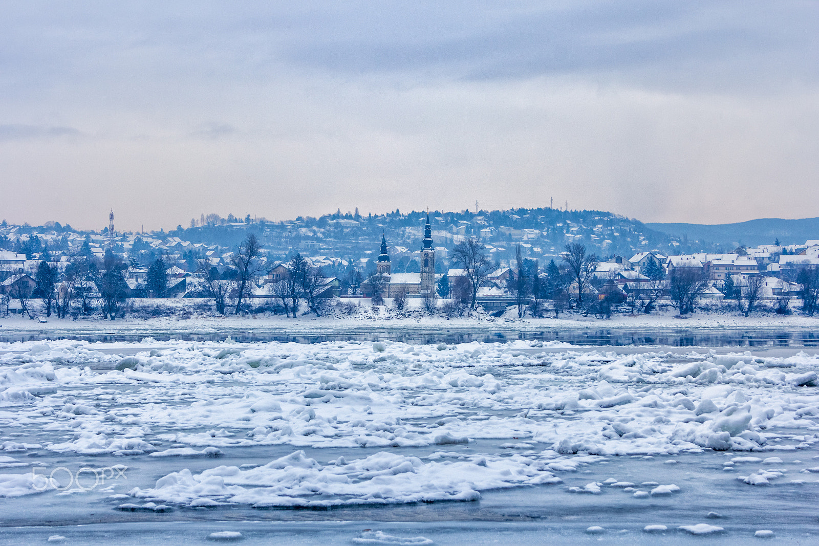 Canon EF-S 18-55mm F3.5-5.6 II sample photo. Icy river photography