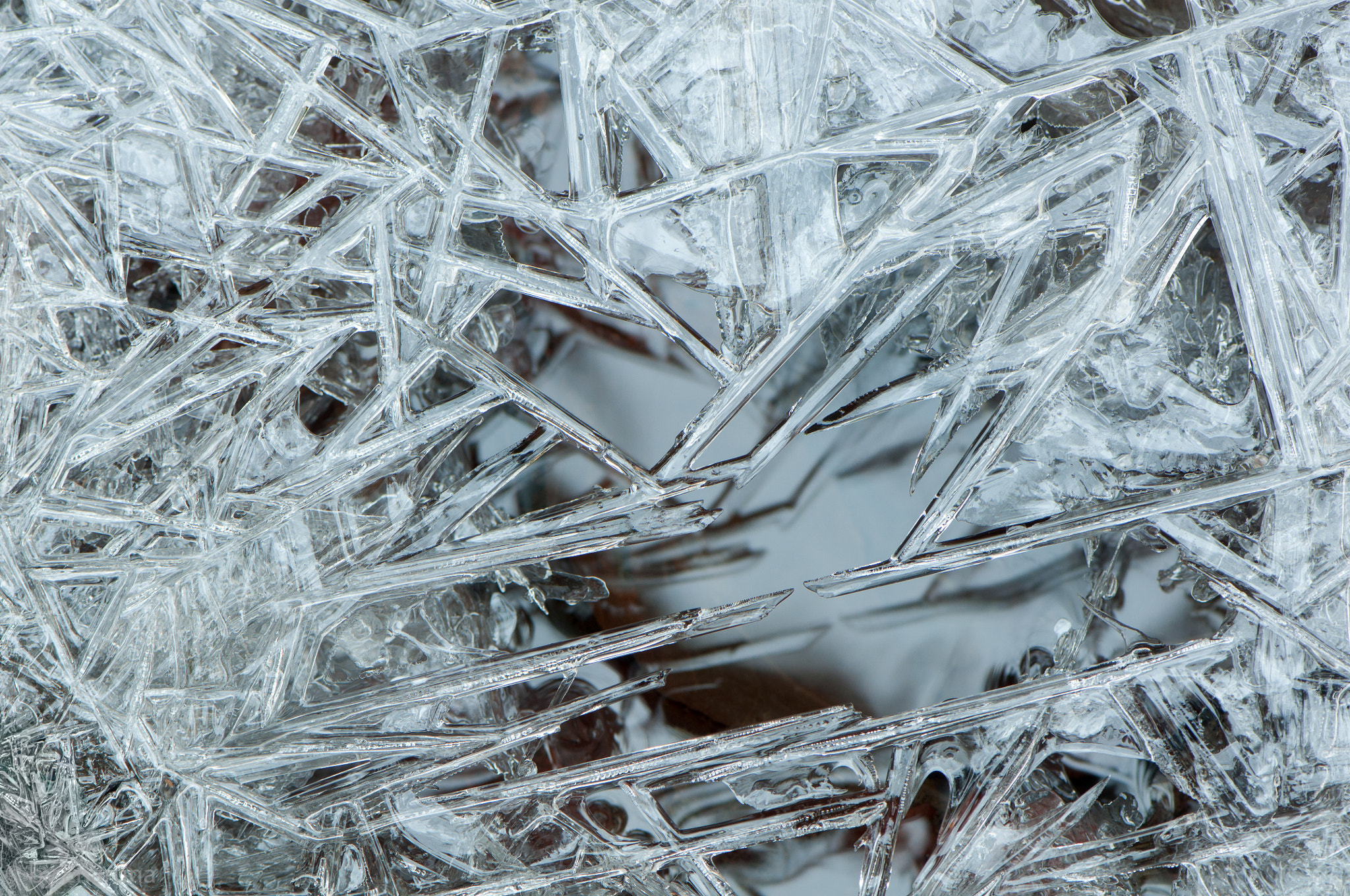 Nikon AF-S Micro-Nikkor 105mm F2.8G IF-ED VR sample photo. Ice pattern photography