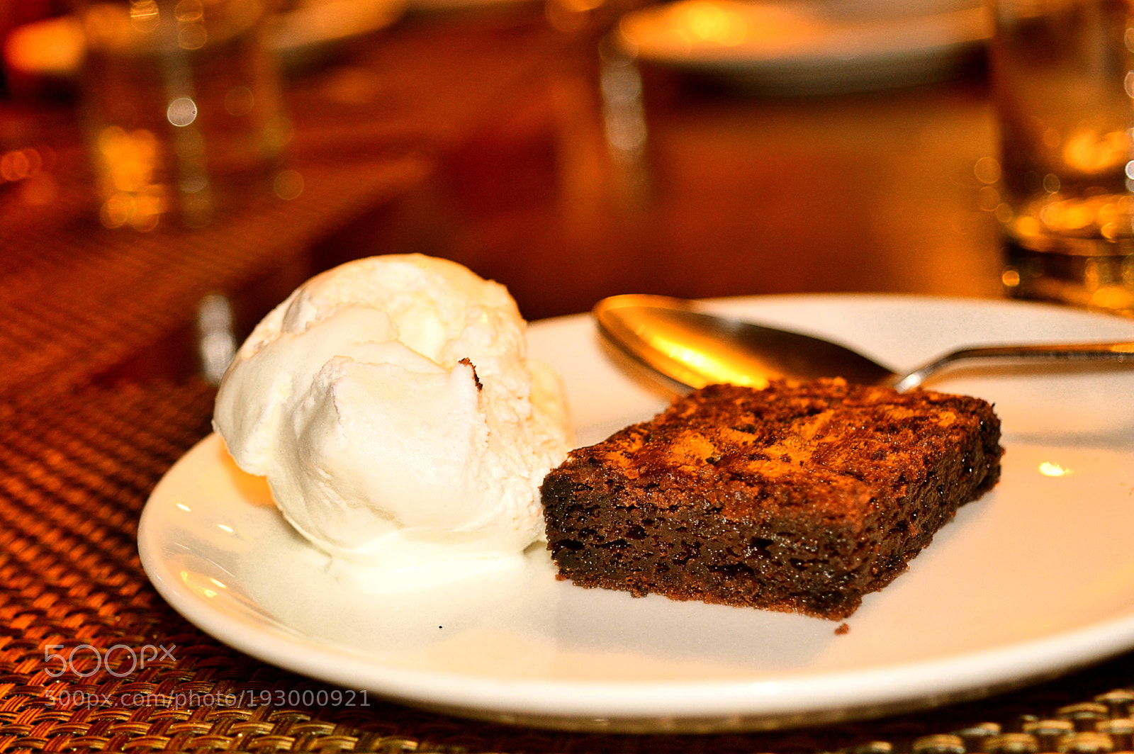 Nikon D3200 sample photo. Icecream with brownie photography