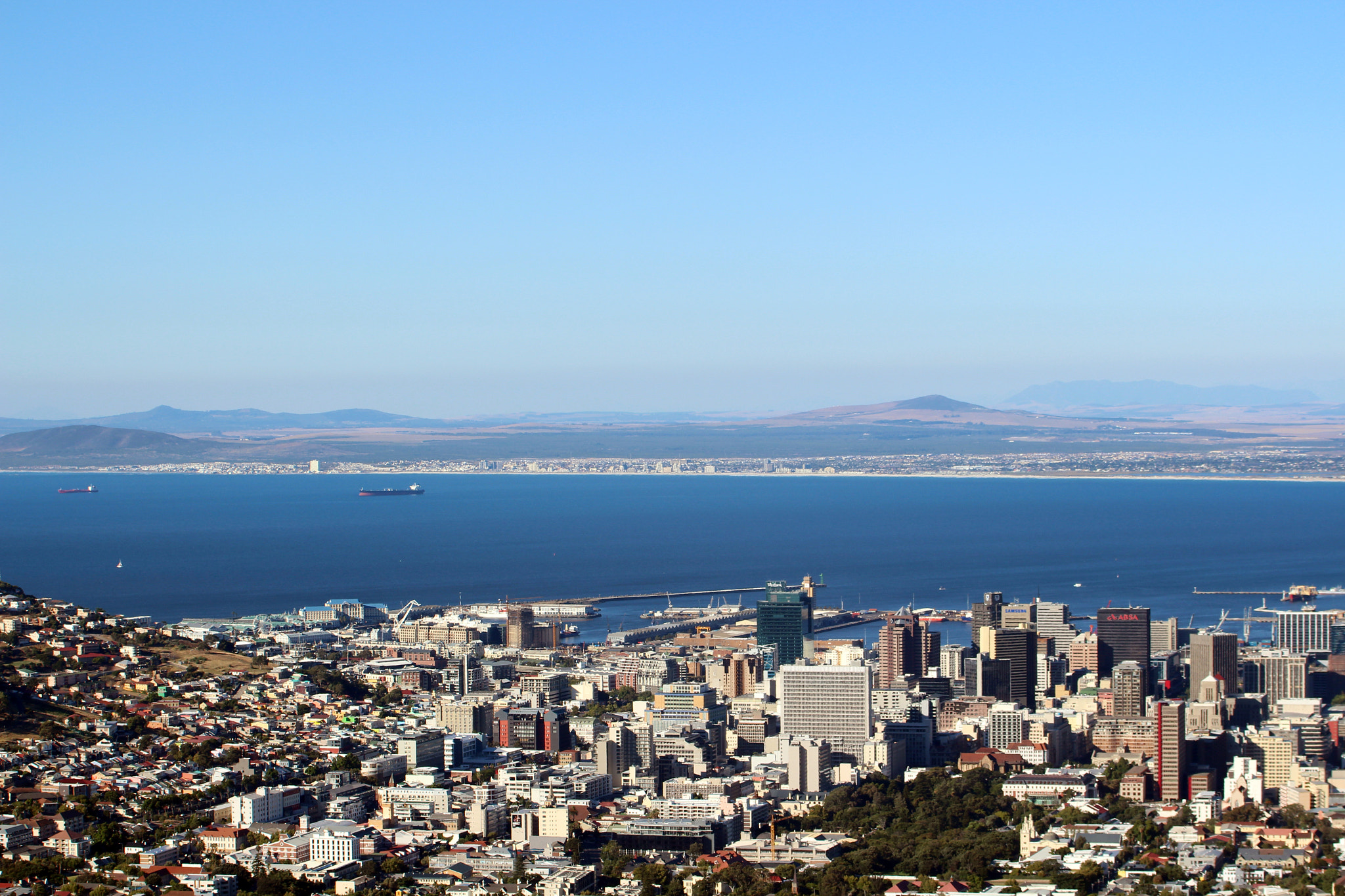 Canon EF 55-200mm F4.5-5.6 II USM sample photo. Cape town from table mountain photography