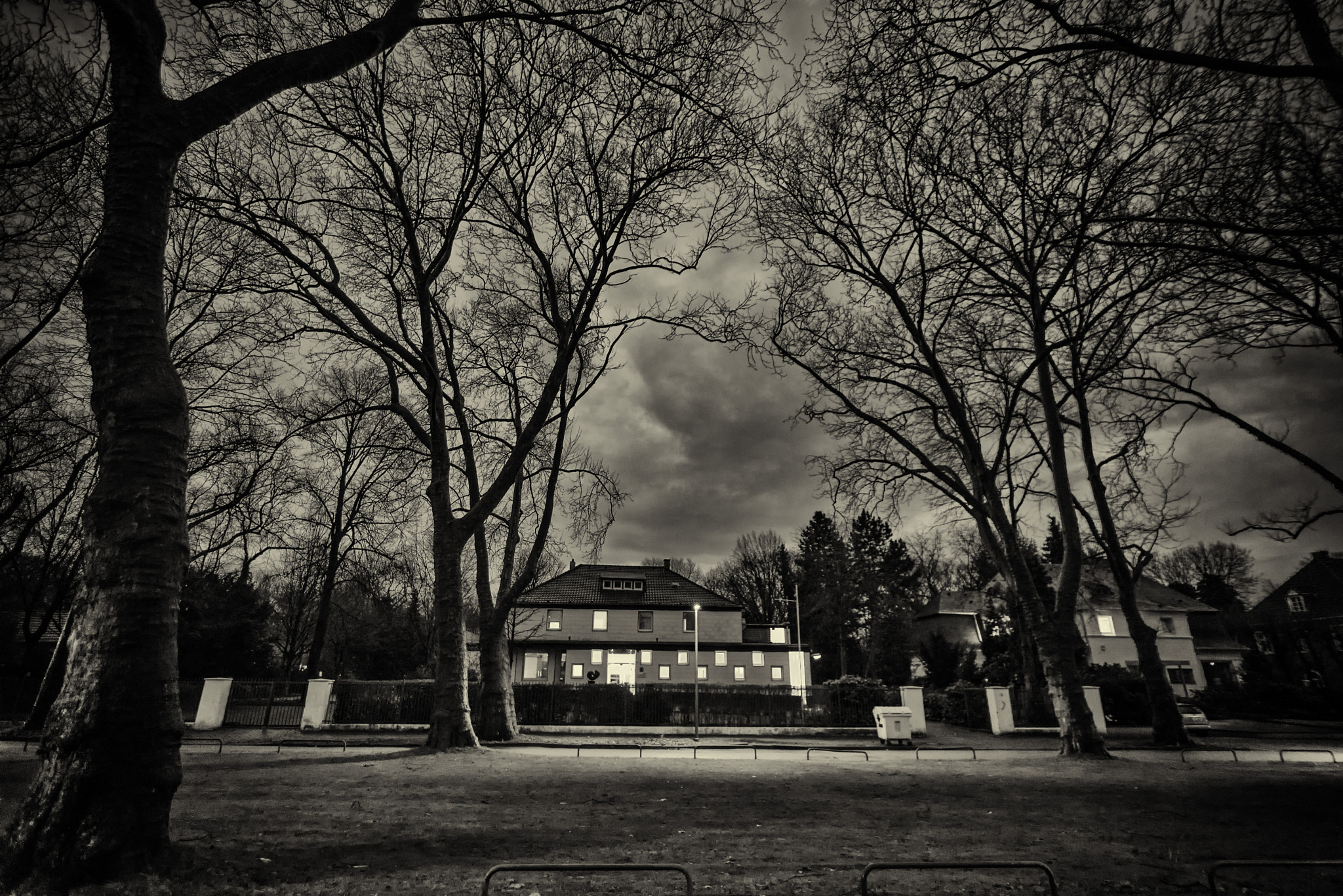 Nikon D600 sample photo. Industrie-club gelsenkirchen on winter morning photography