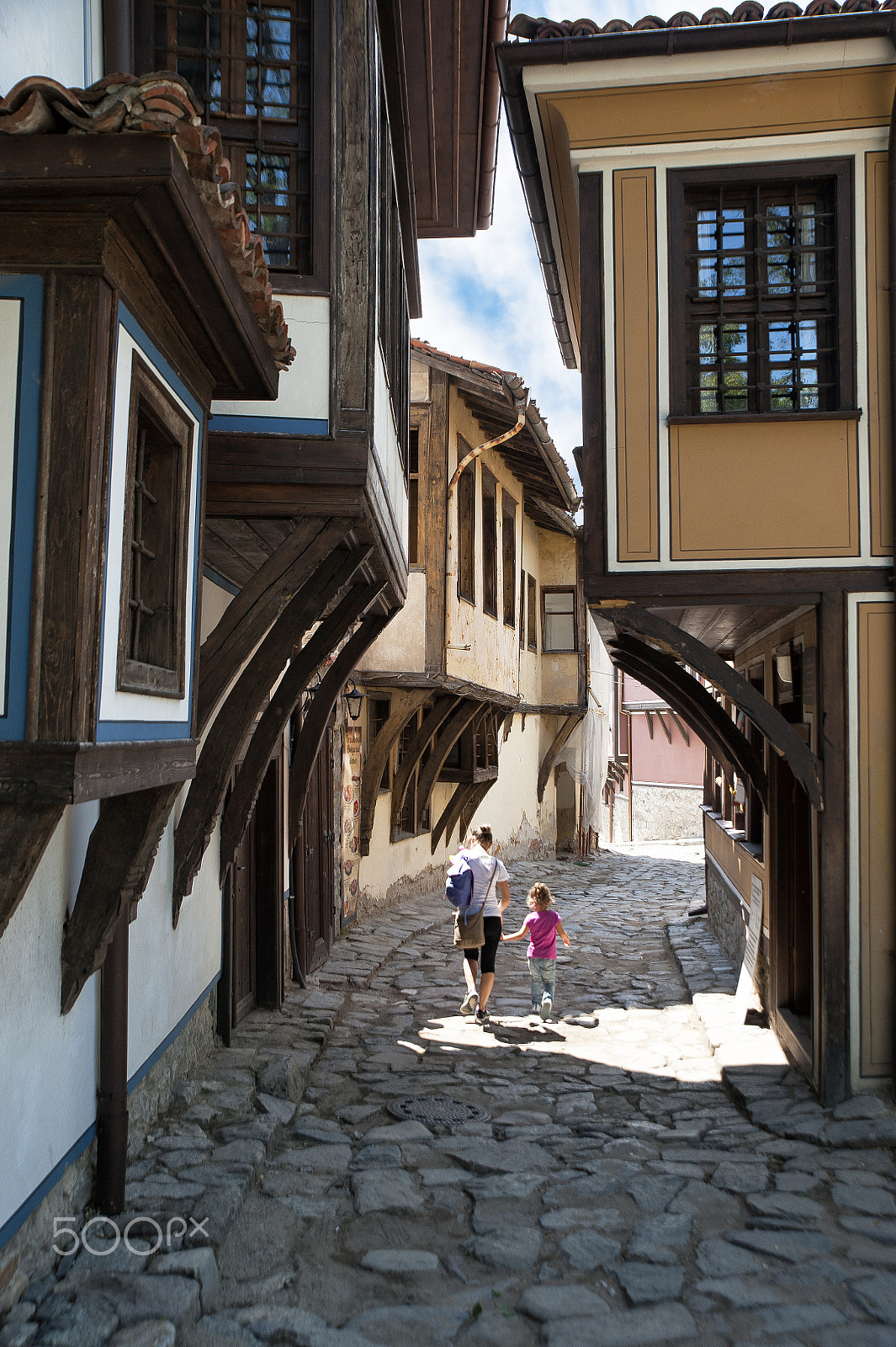 Nikon D700 sample photo. Street of the historical center of plovdiv photography