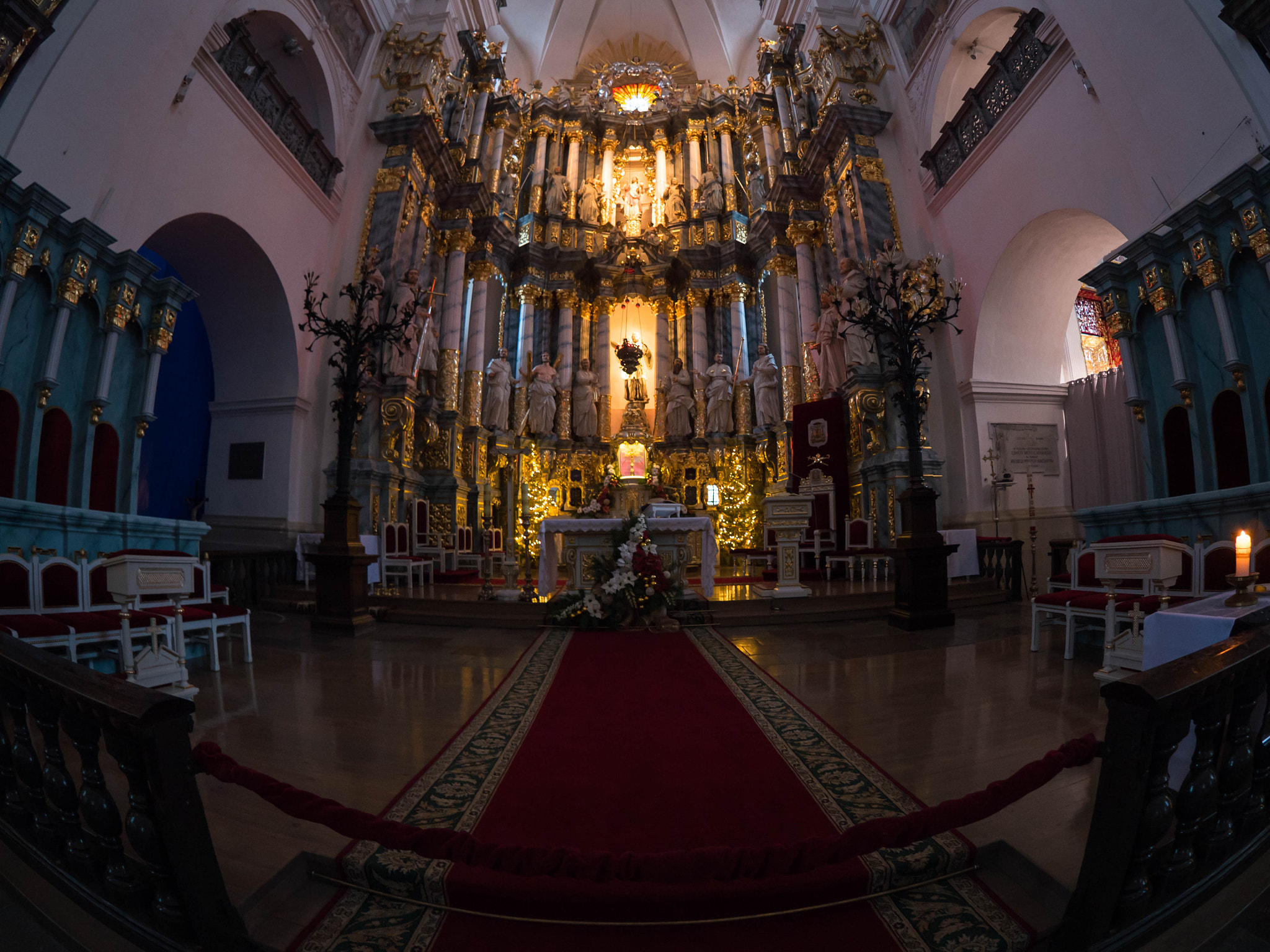 Panasonic Lumix DMC-GH4 sample photo. Interior of jesuit cathedral of hrodna photography
