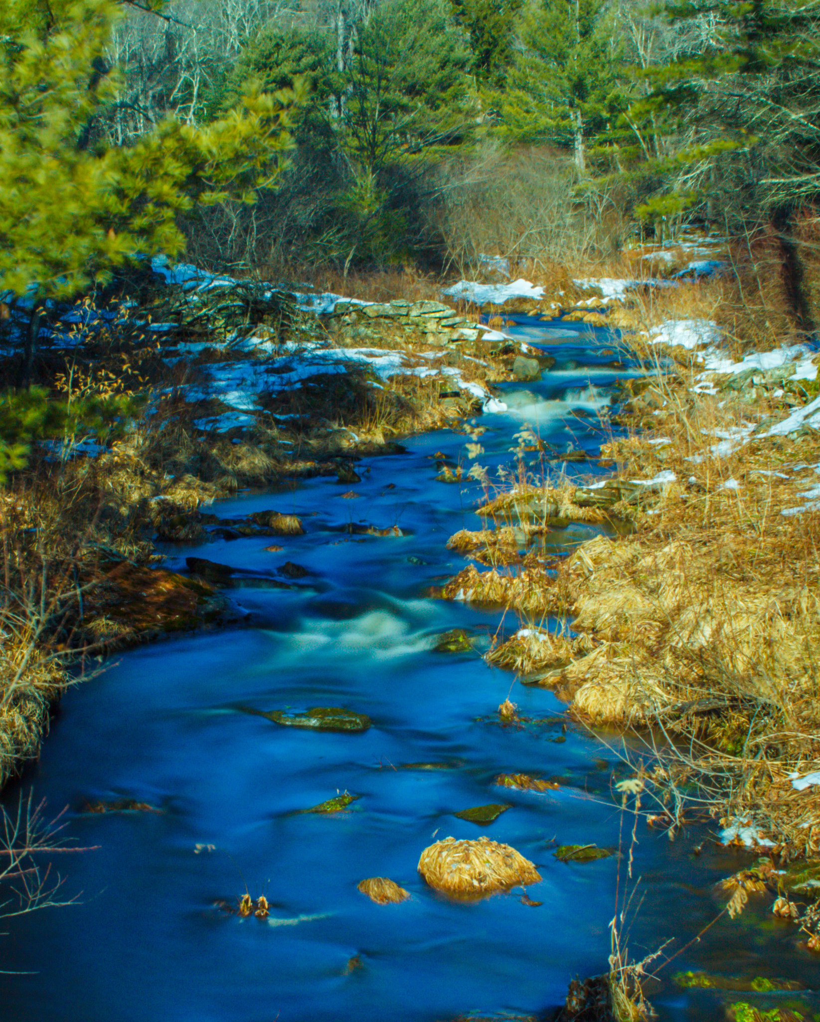 Canon EF-S 24mm F2.8 STM sample photo. January thaw in nebraska brook photography