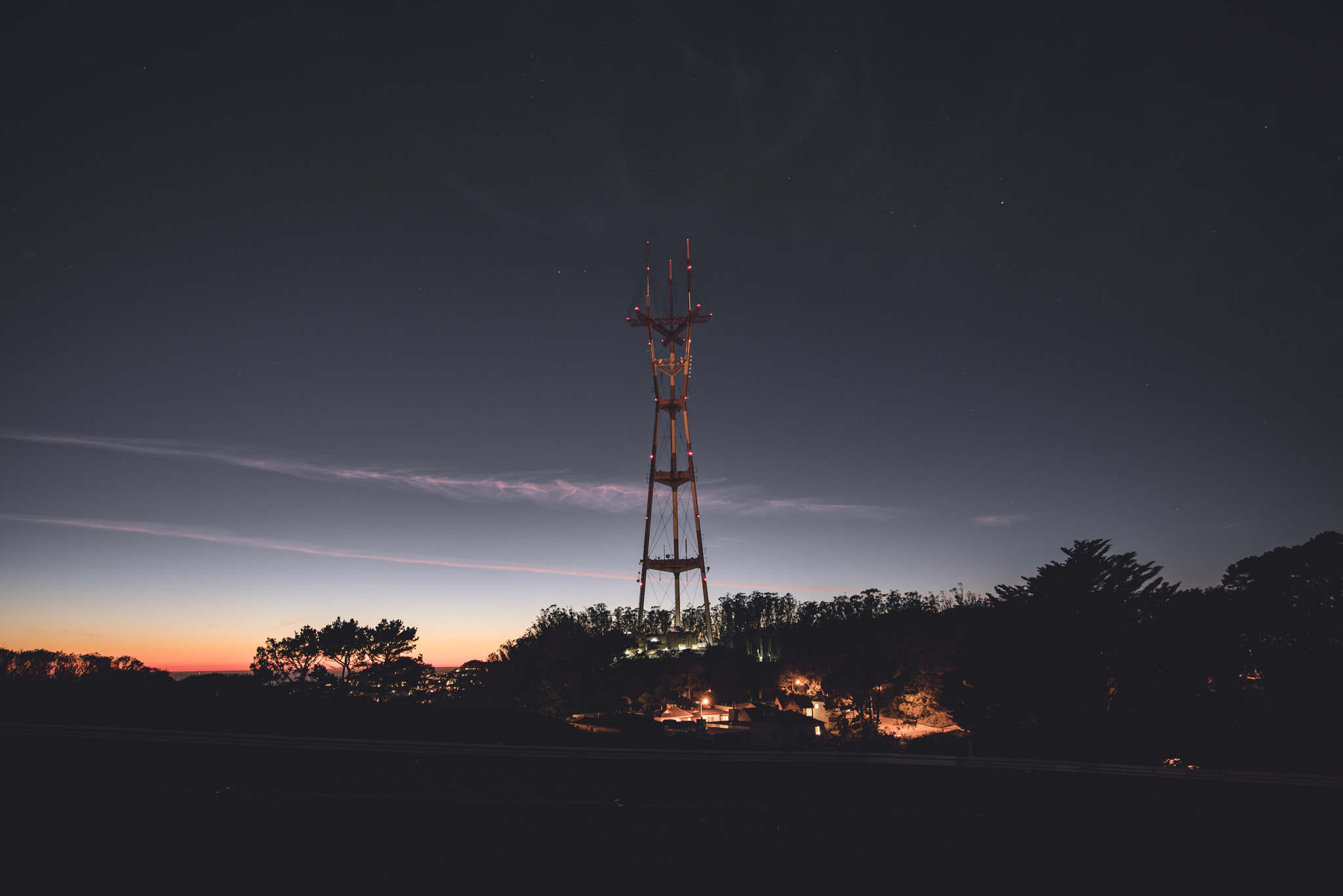 Sony a7R II + 14-24mm F2.8-2.8 G sample photo. Sutro tower at twin peaks photography