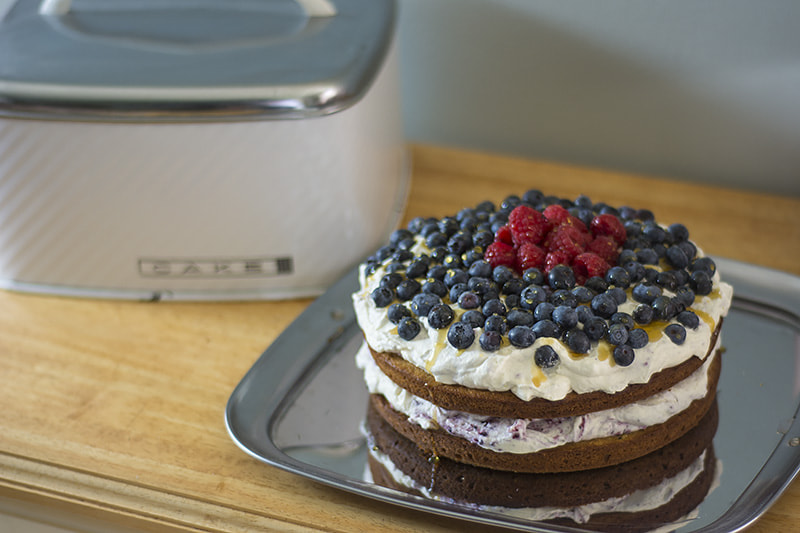 Nikon D7100 sample photo. Lemon blueberry hazelnut torte photography