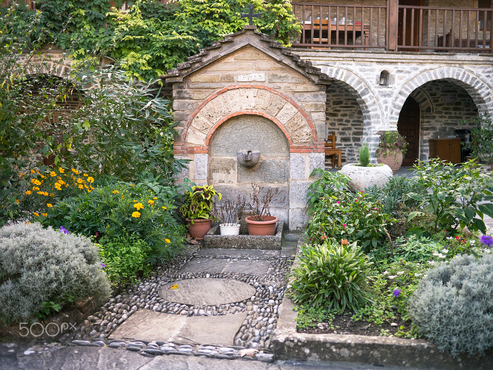 LUMIX G 20/F1.7 II sample photo. Inside molyvdospepastos monastery photography