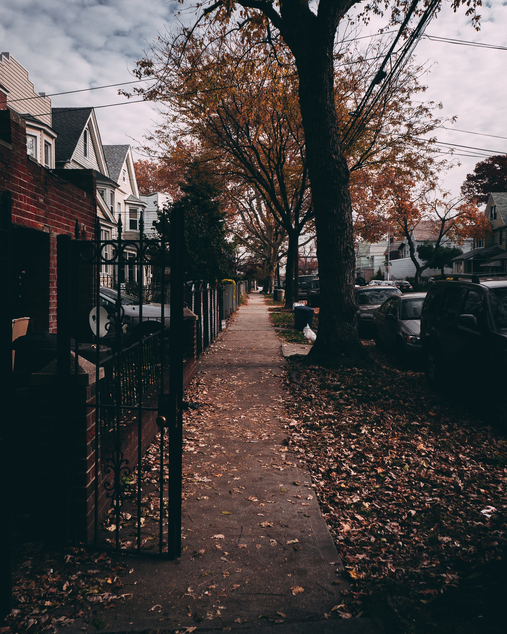 Sony Alpha NEX-5R + Sony E 18-55mm F3.5-5.6 OSS sample photo. Just another lone street in autumn photography